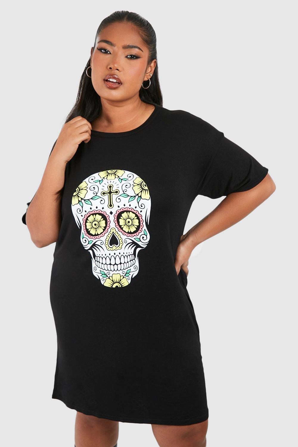 Black skull sale dress