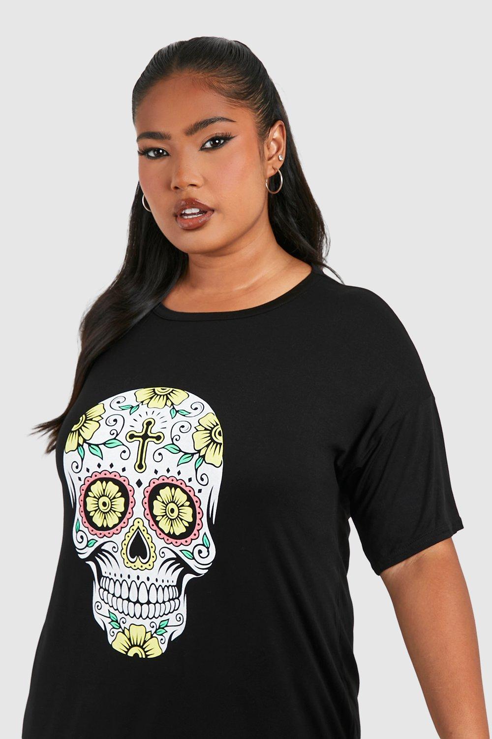 skull t shirt dress