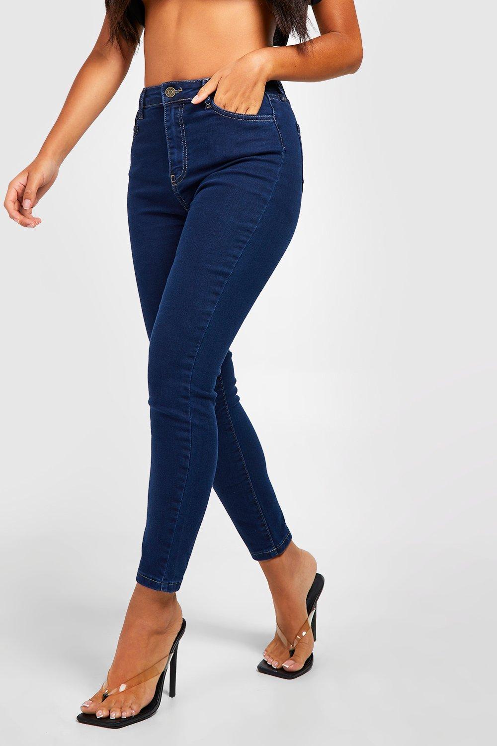 hardop stoeprand betreden Women's Petite Skinny Bum Shaper Jeans | Boohoo UK