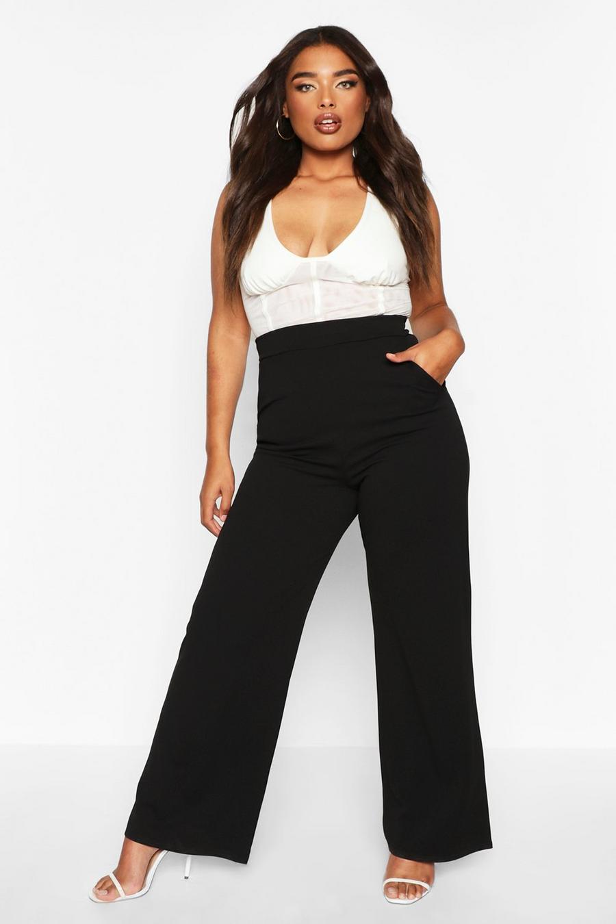 Plus High Waist Tailored Wide Leg Pants image number 1