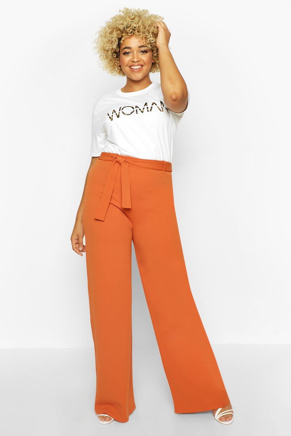 High waisted wide leg tie pants best sale