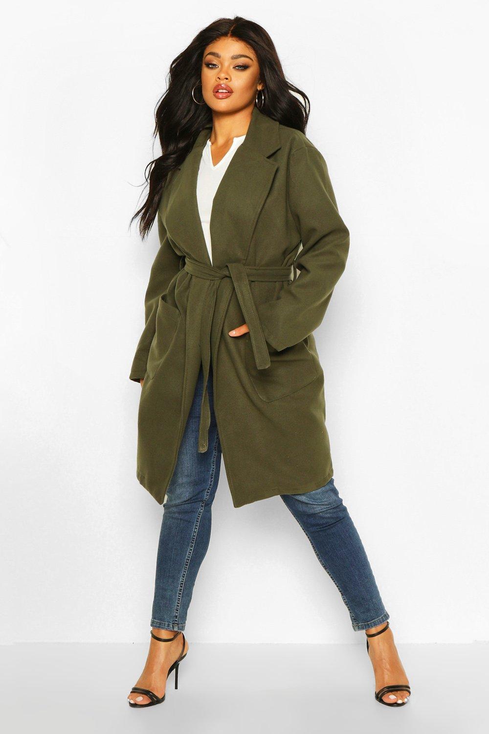 boohoo curve coats