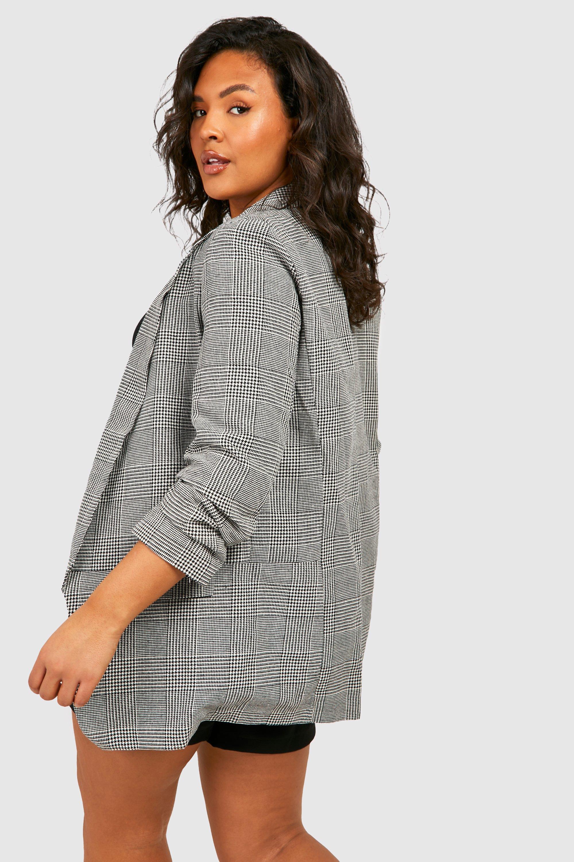 Grey checked hot sale womens blazer