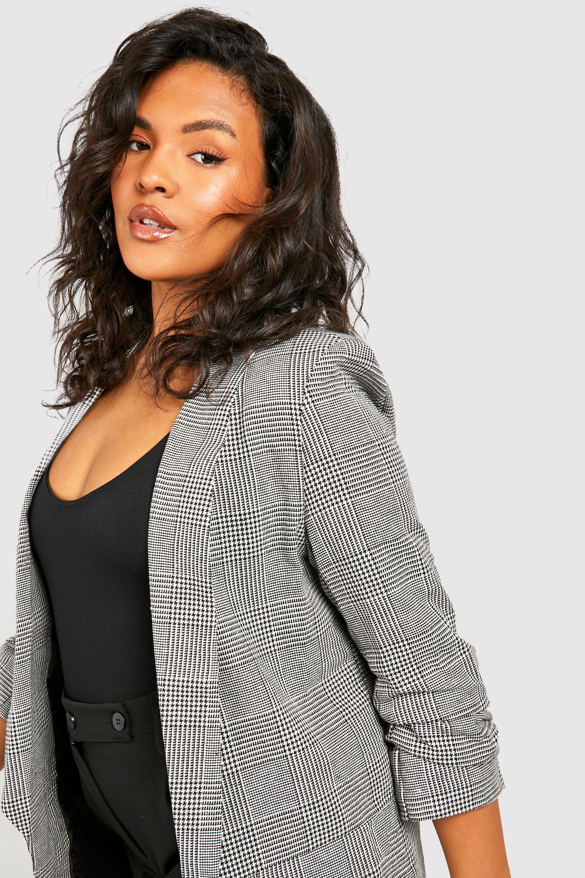 Gray plus deals size blazer