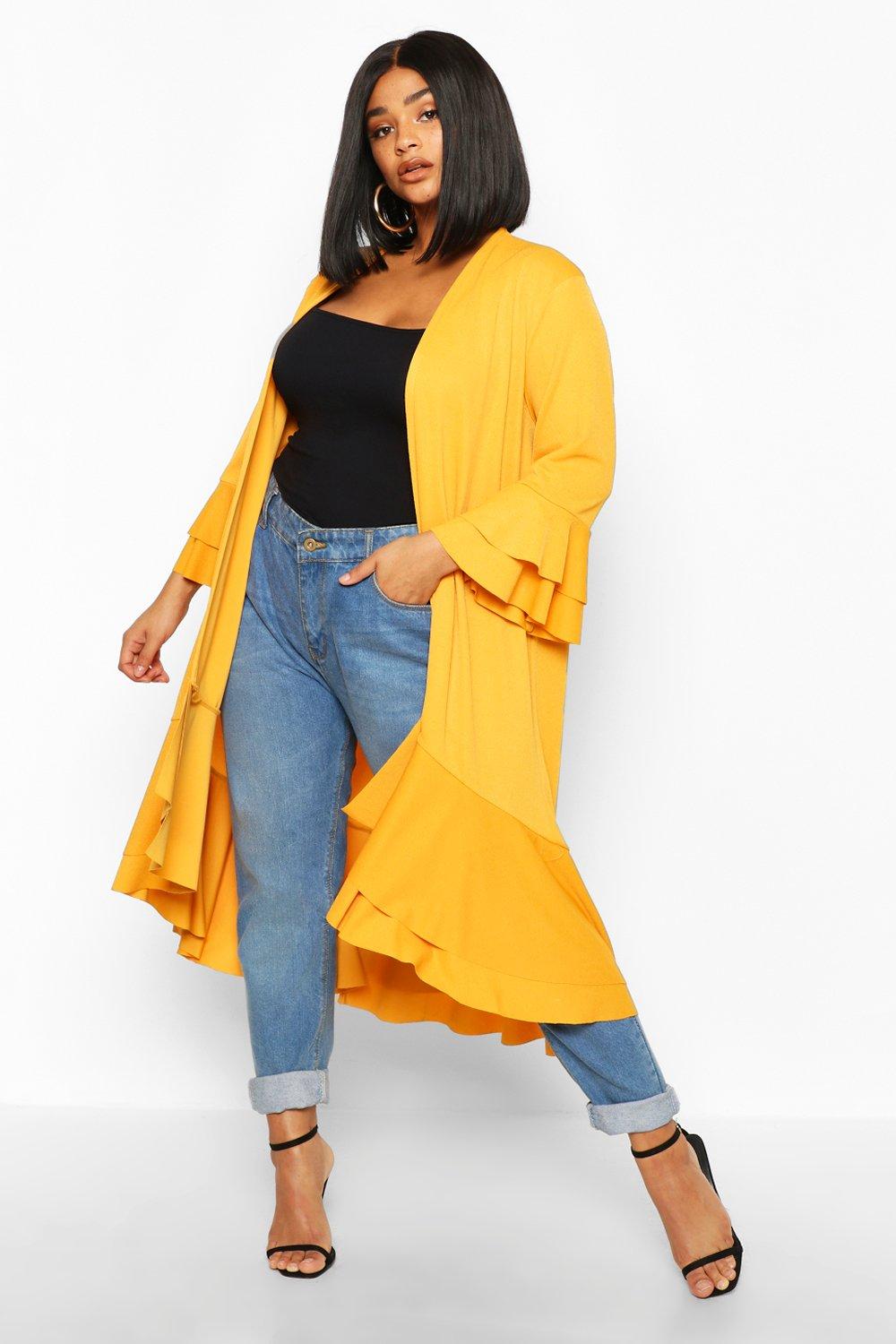 boohoo plus size kimono