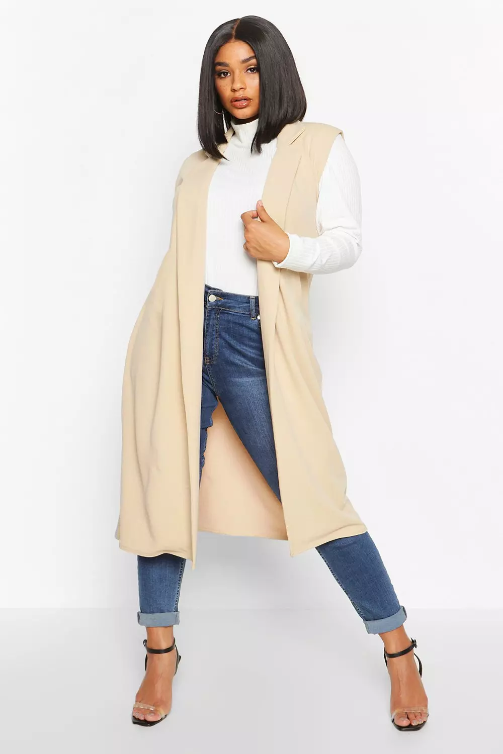 Beige duster cheap coat