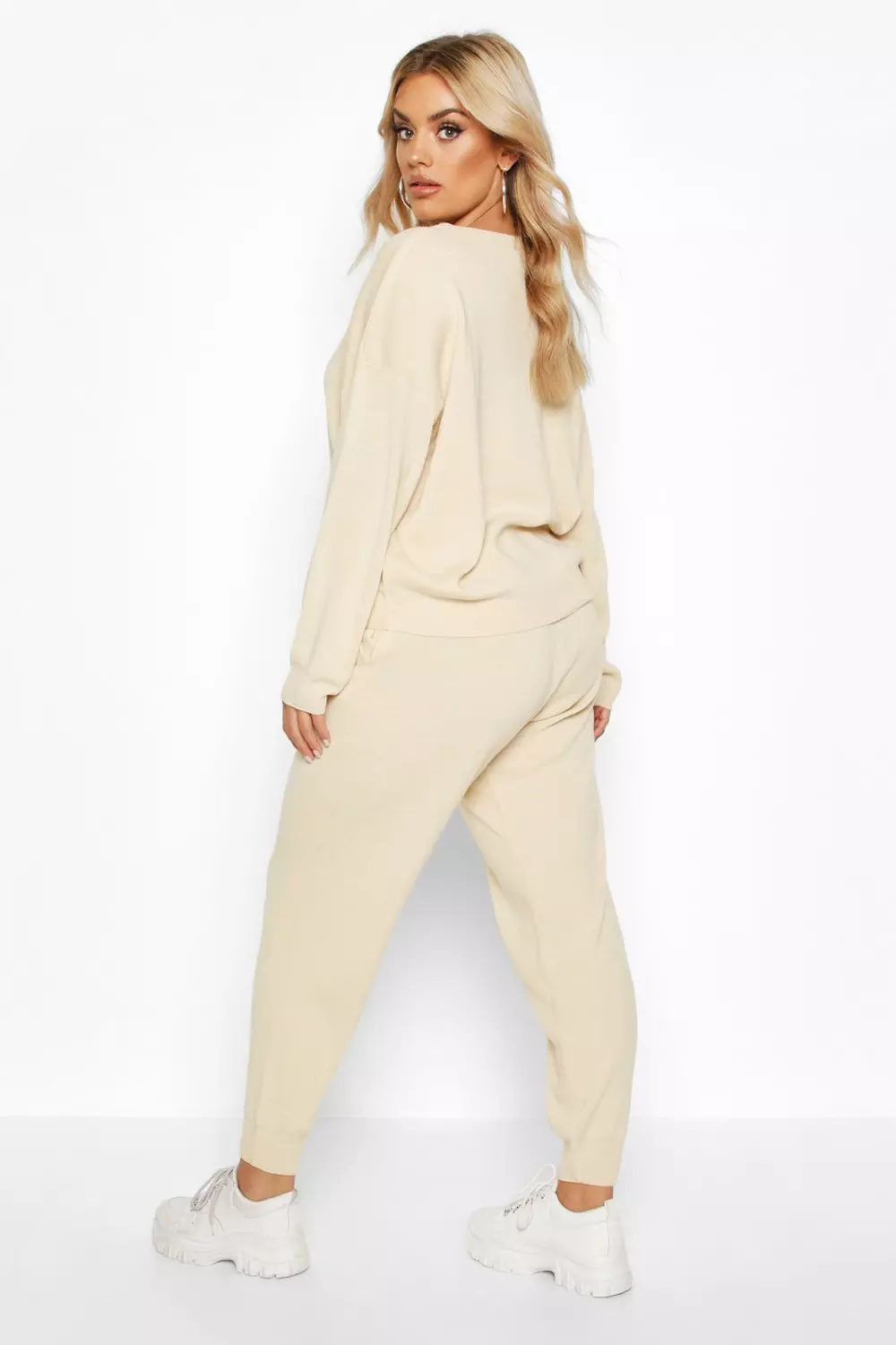 Black Plus Knitted Jumper & Jogger Set alternative image
