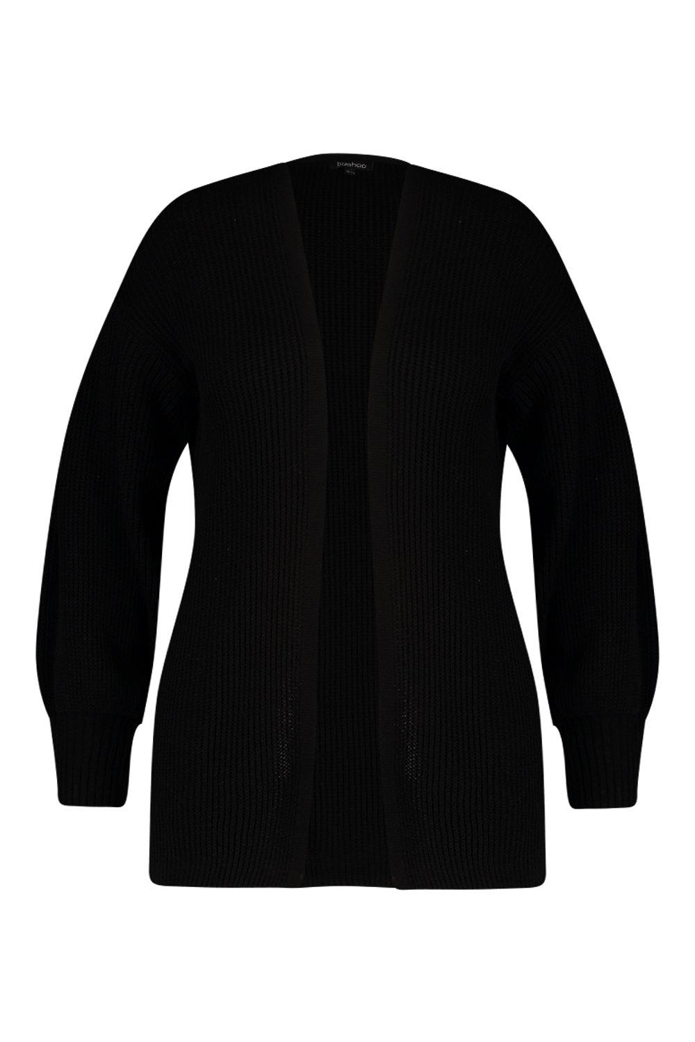 Black bell shop sleeve cardigan