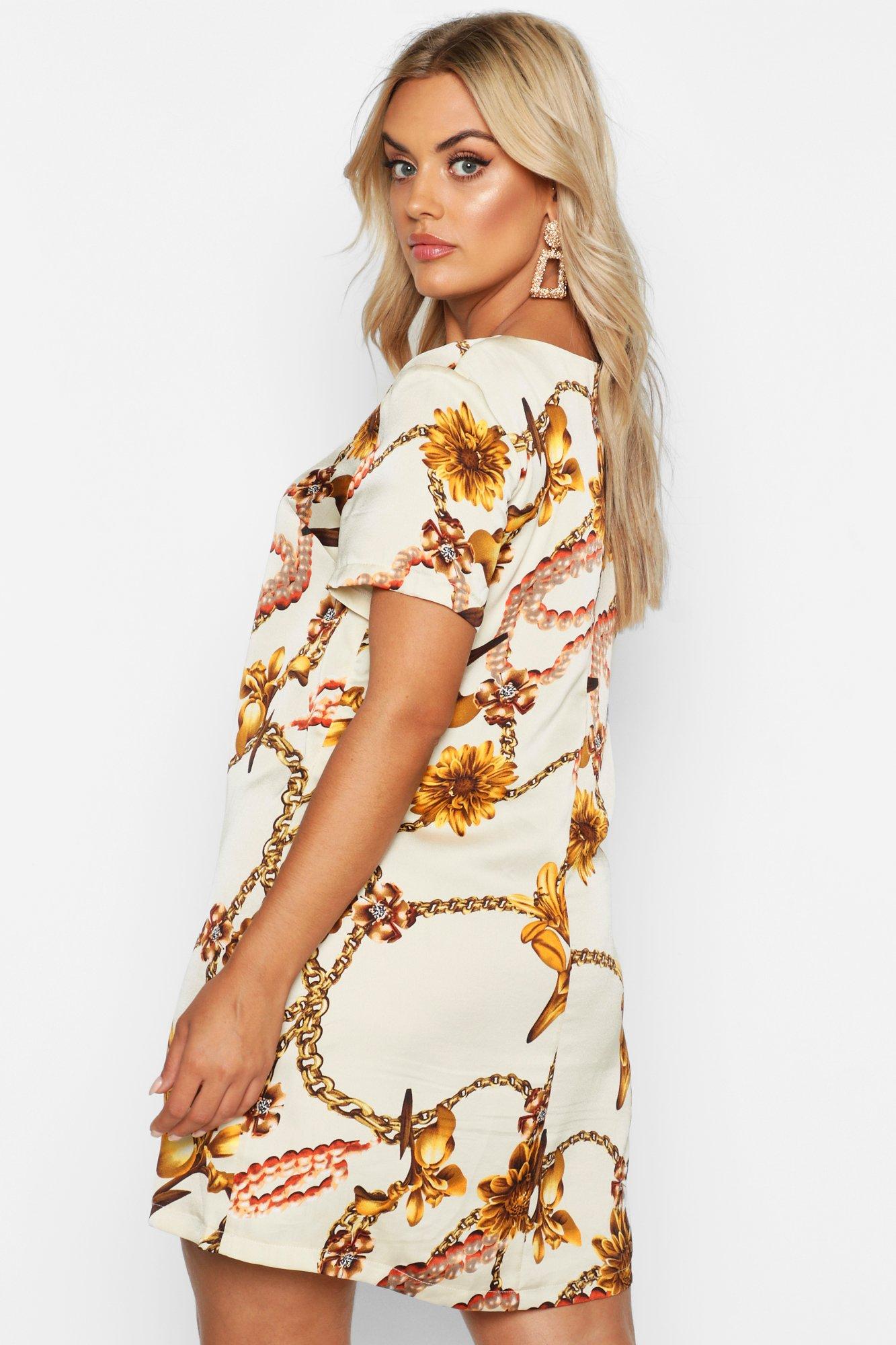 boohoo chain dress