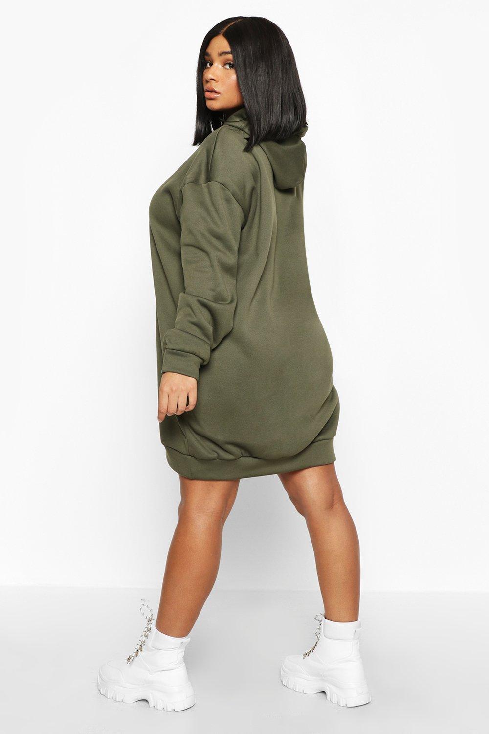 Hooded sweatshirt cheap dress plus size