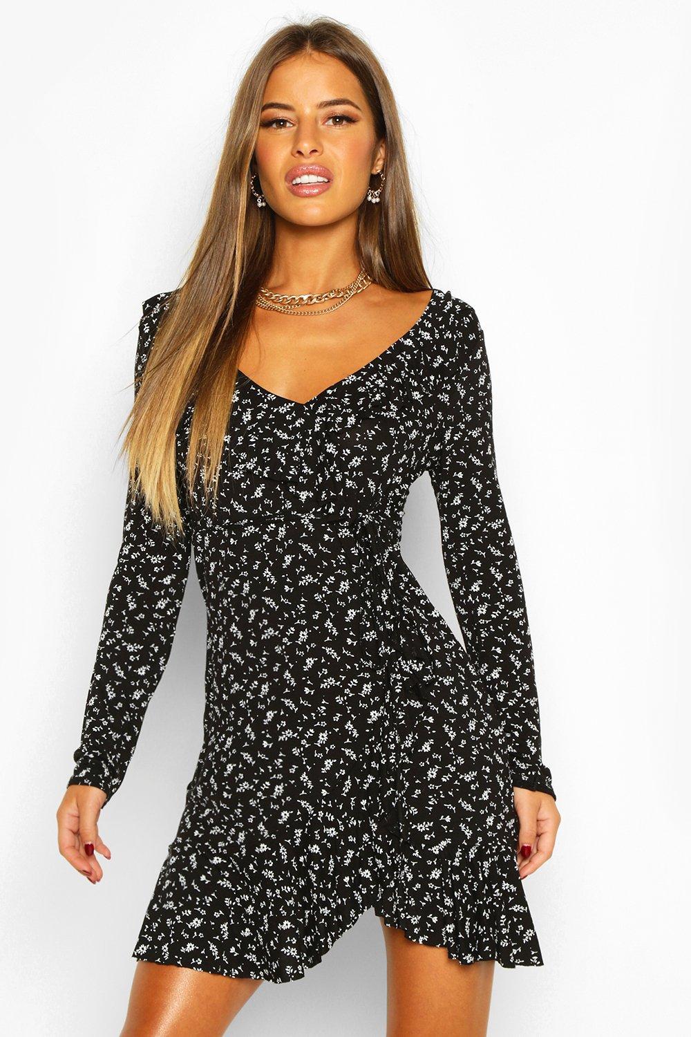 petite floral tea dress