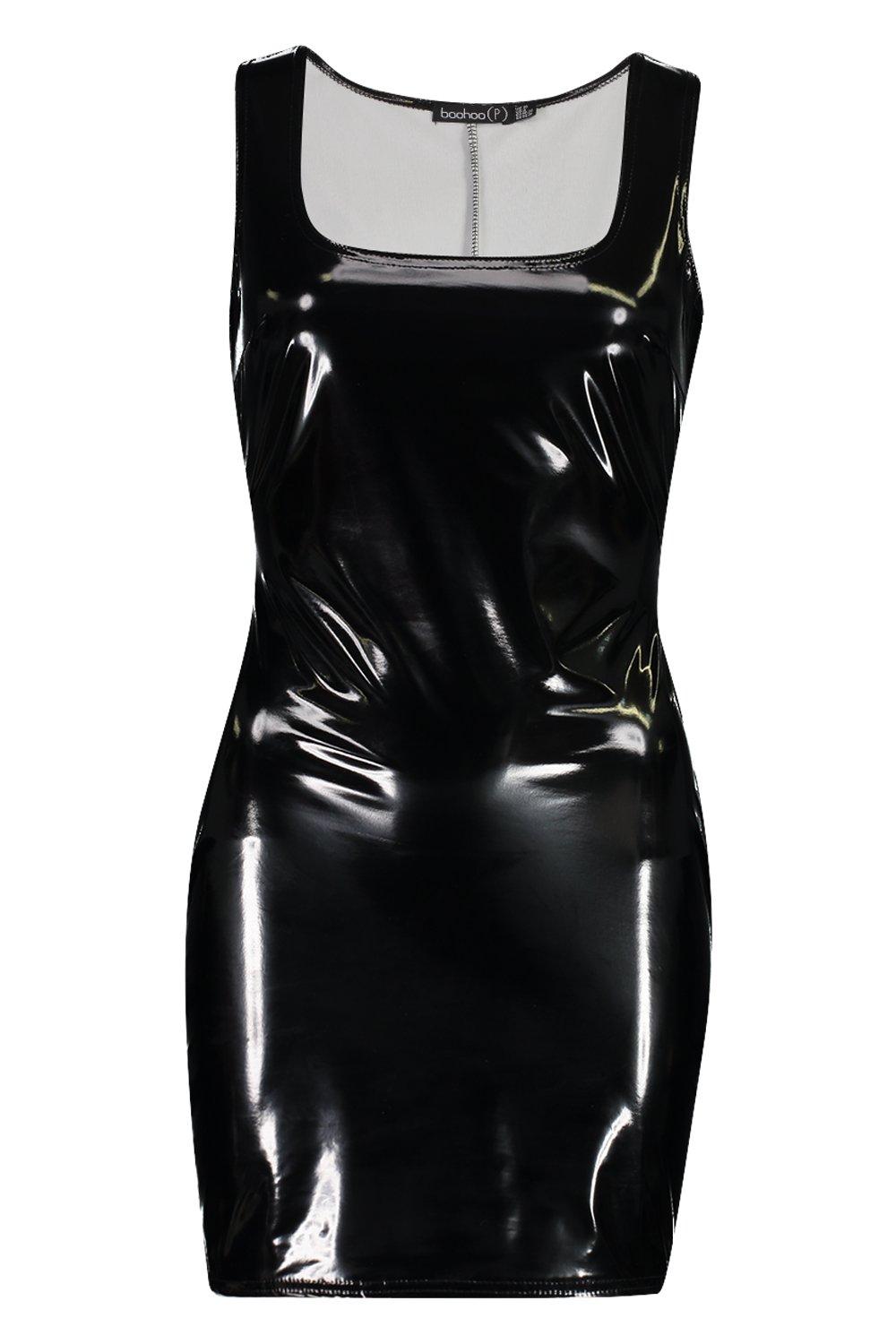 Vinyl 2025 dress boohoo