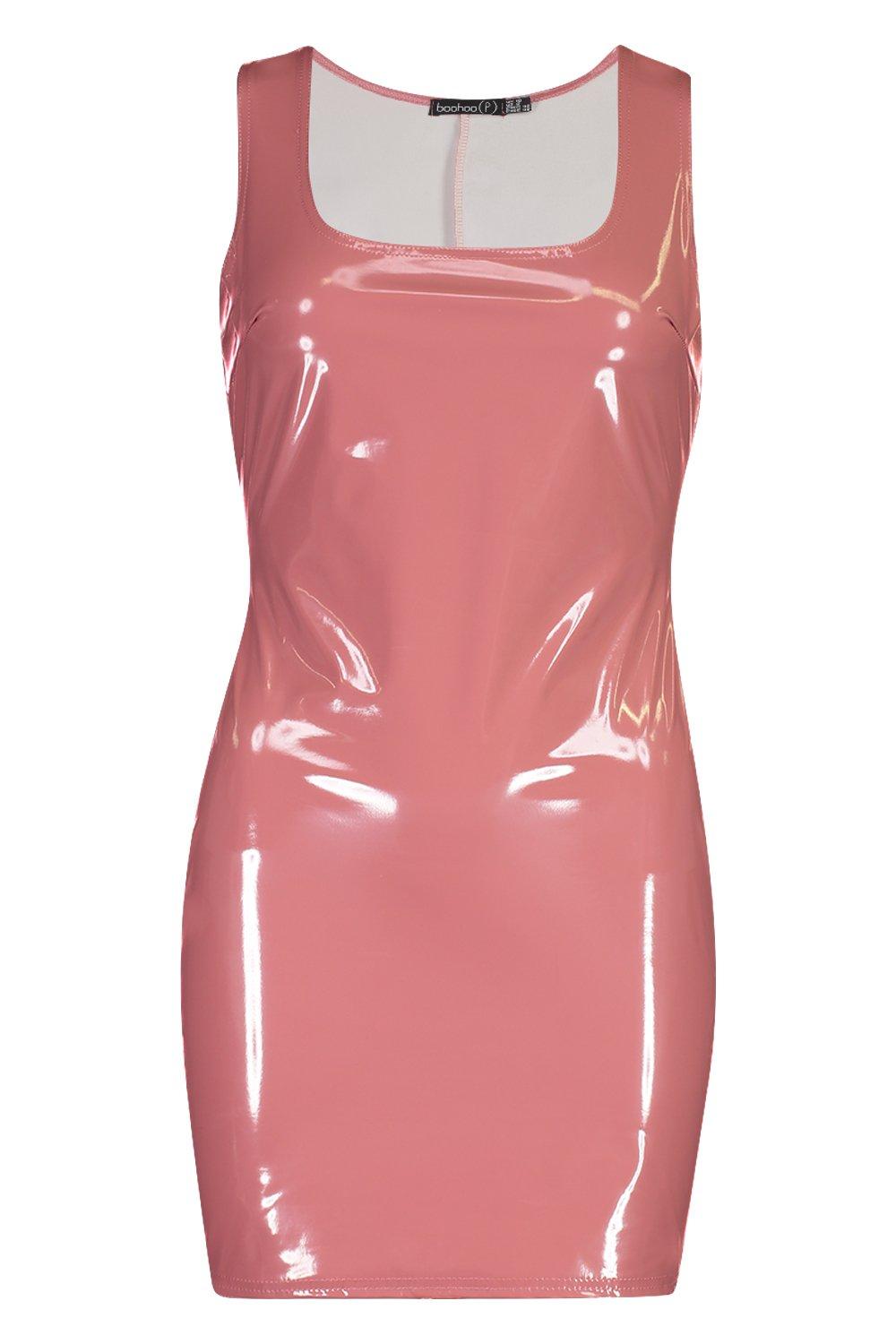 Pvc store dress boohoo