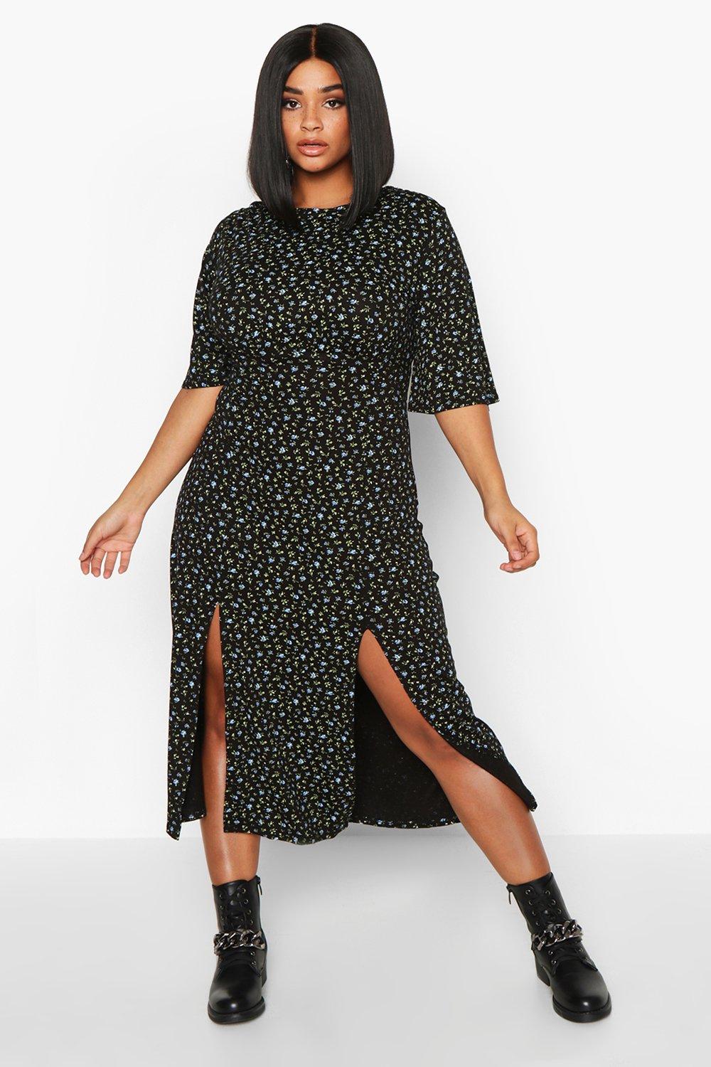 midi flutter sleeve dress