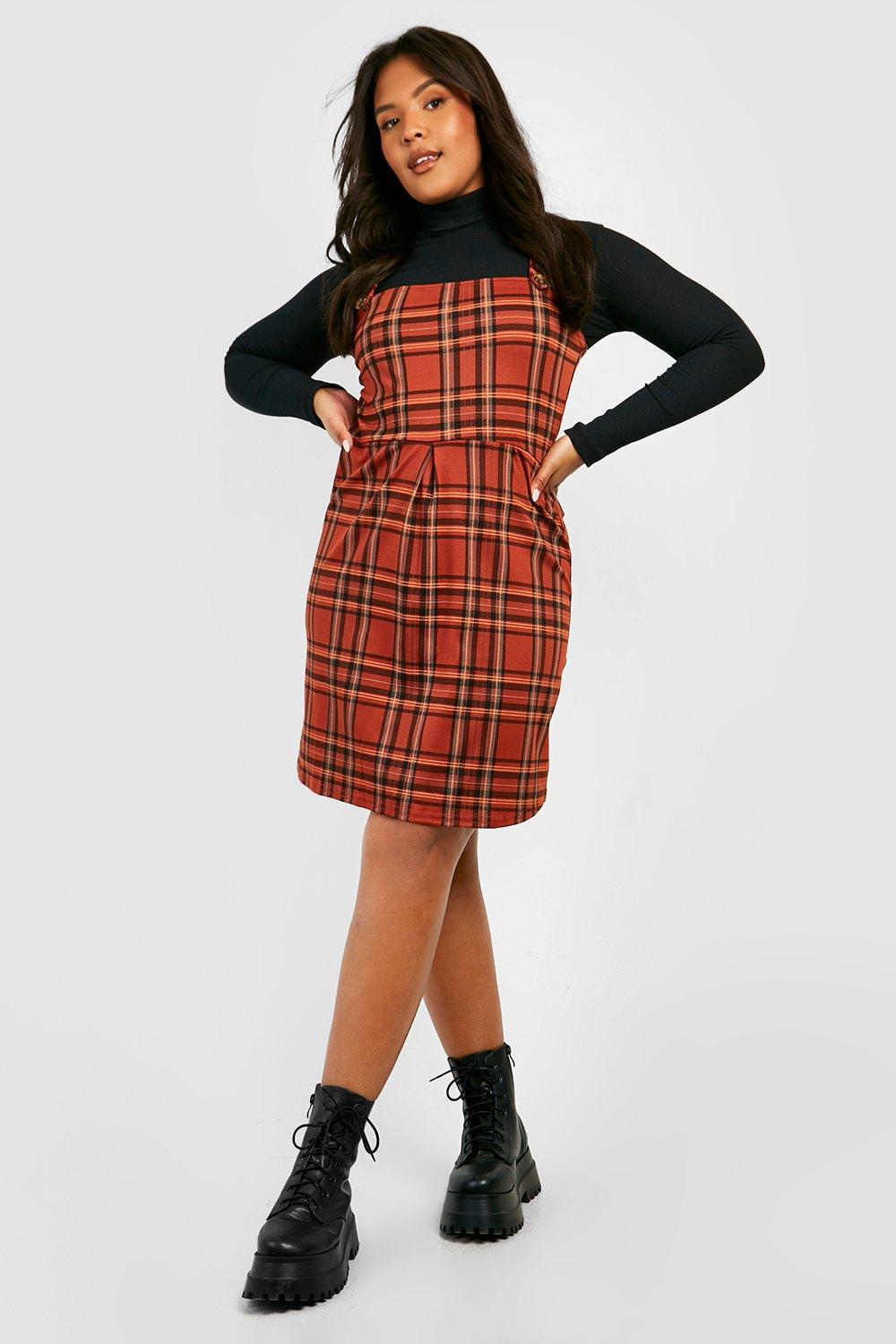 Boohoo pinafore outlet skirt