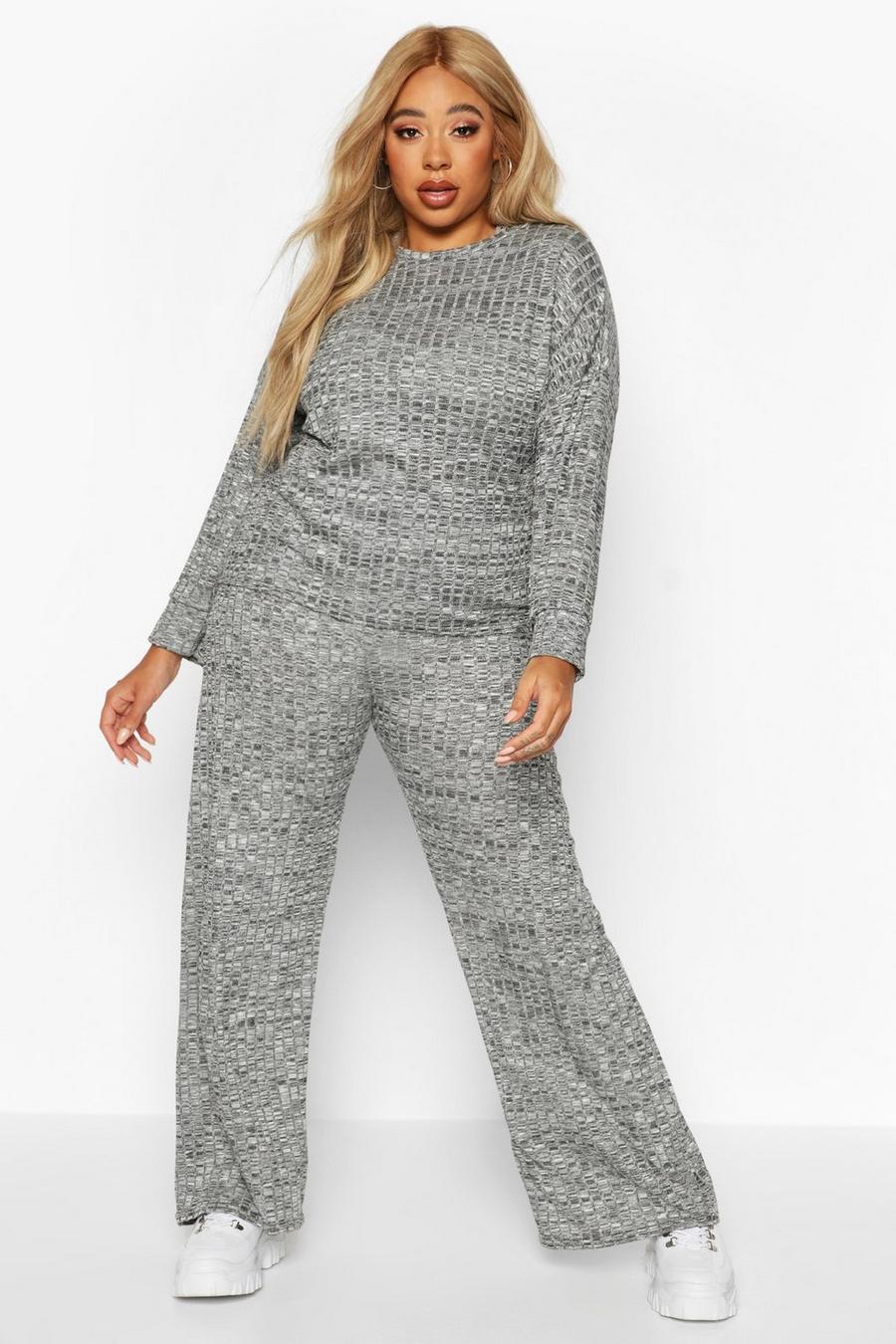 Plus Oversized Top + Wide Leg Pants Co-Ord image number 1