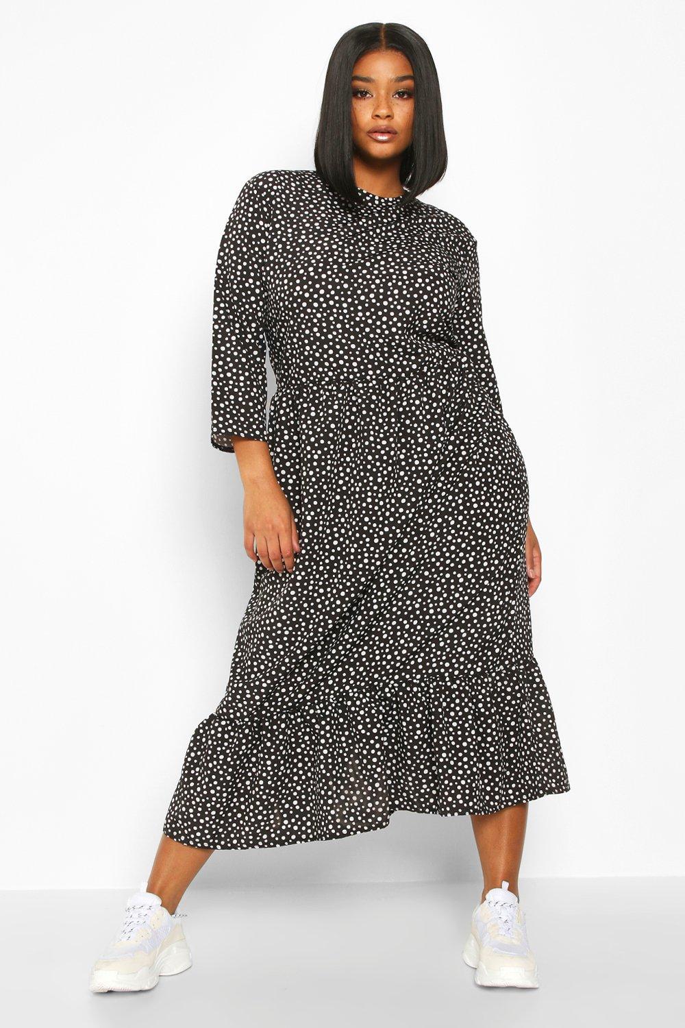 boohoo frill hem dress