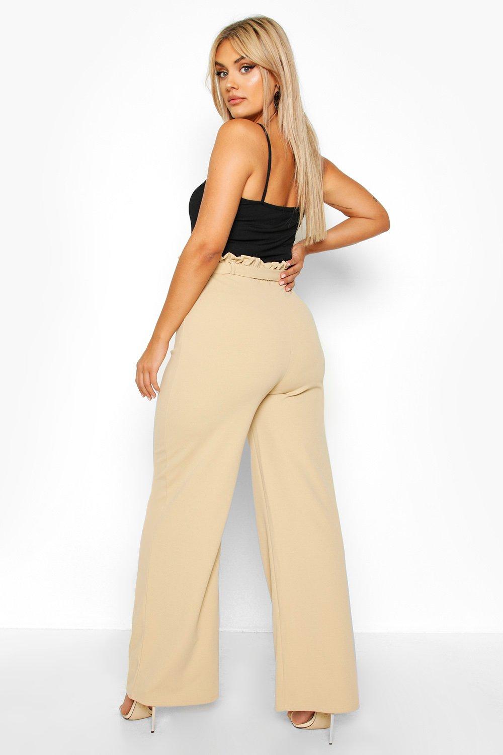 Ruffle Black High Waist Palazzo Bell Bottoms, $20.00