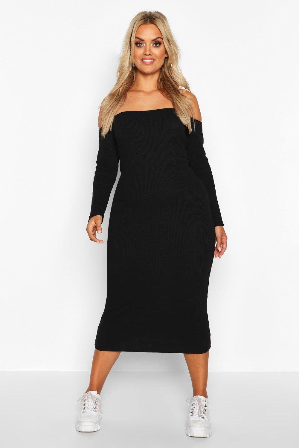 boohoo plus size midi dress