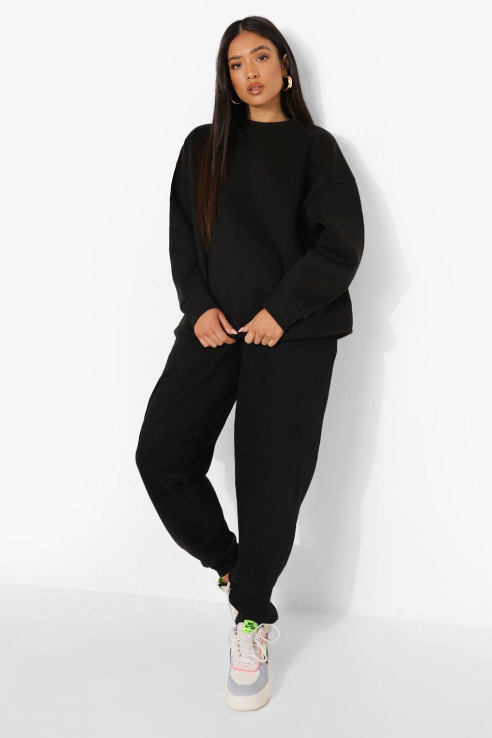 womens petite black joggers