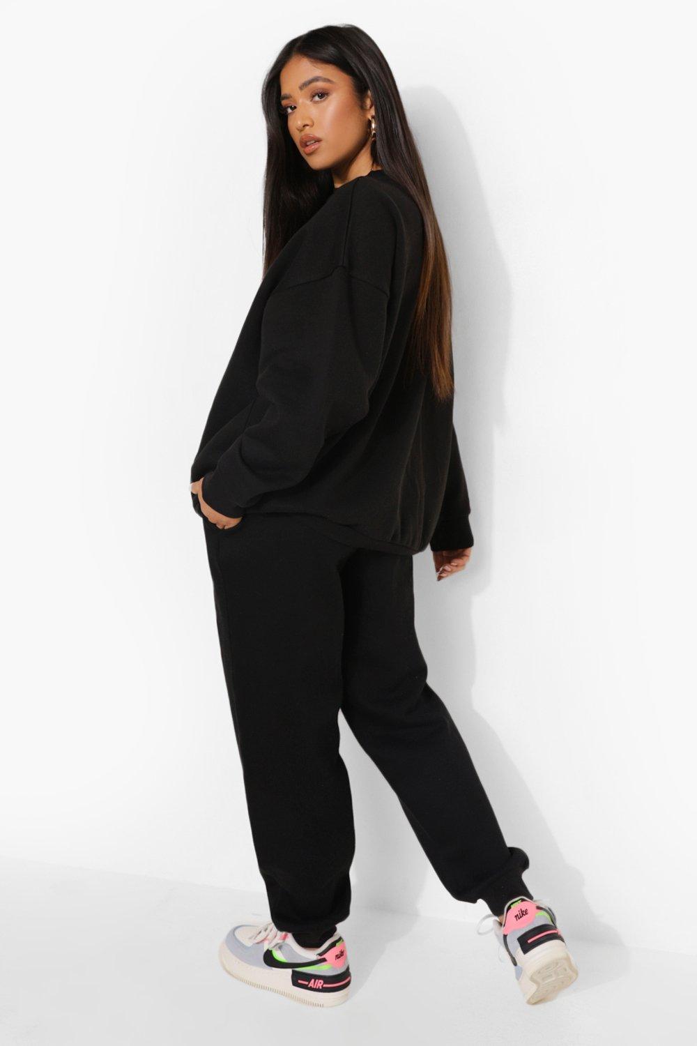 womens petite black joggers