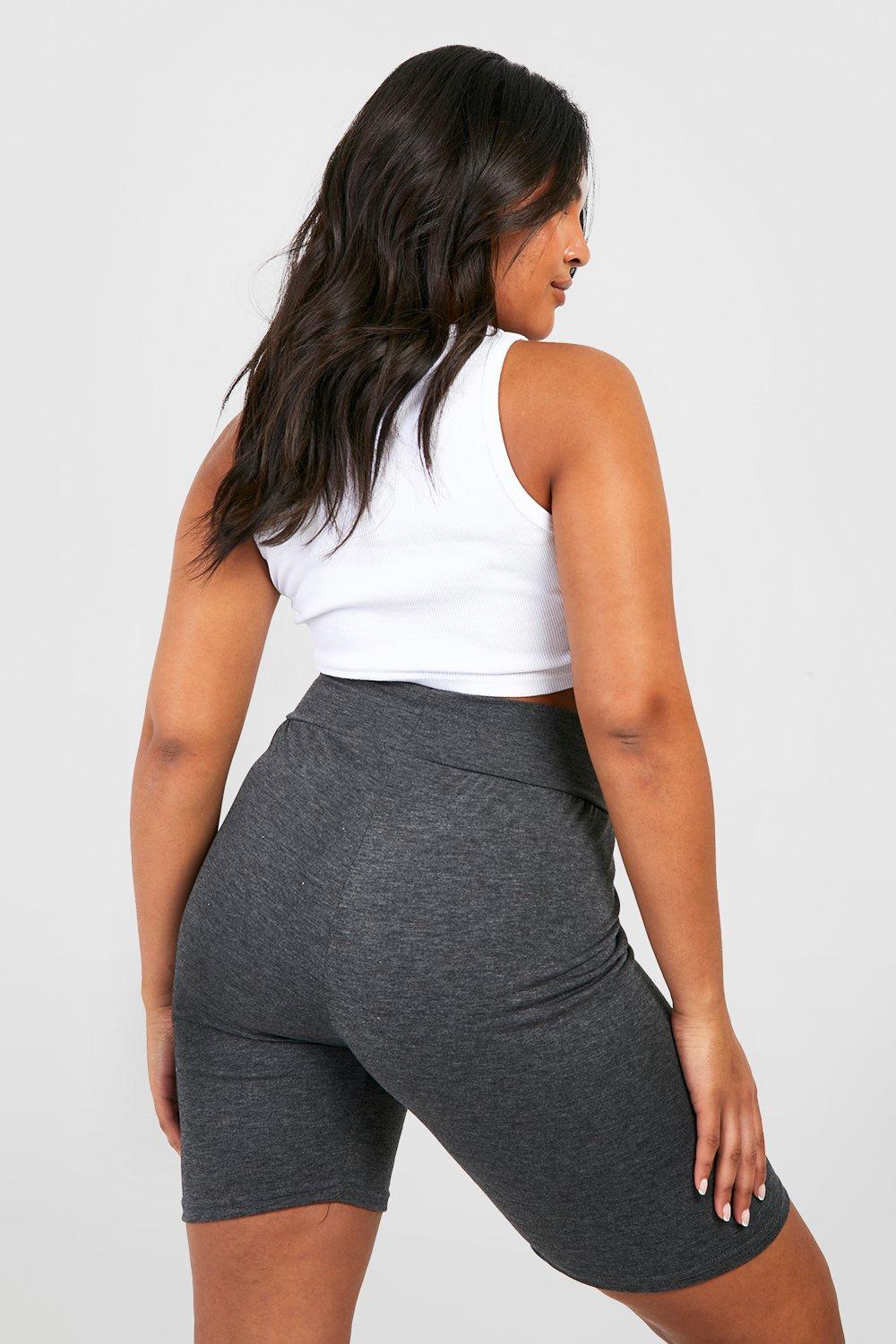 Plus size high waisted bike sales shorts