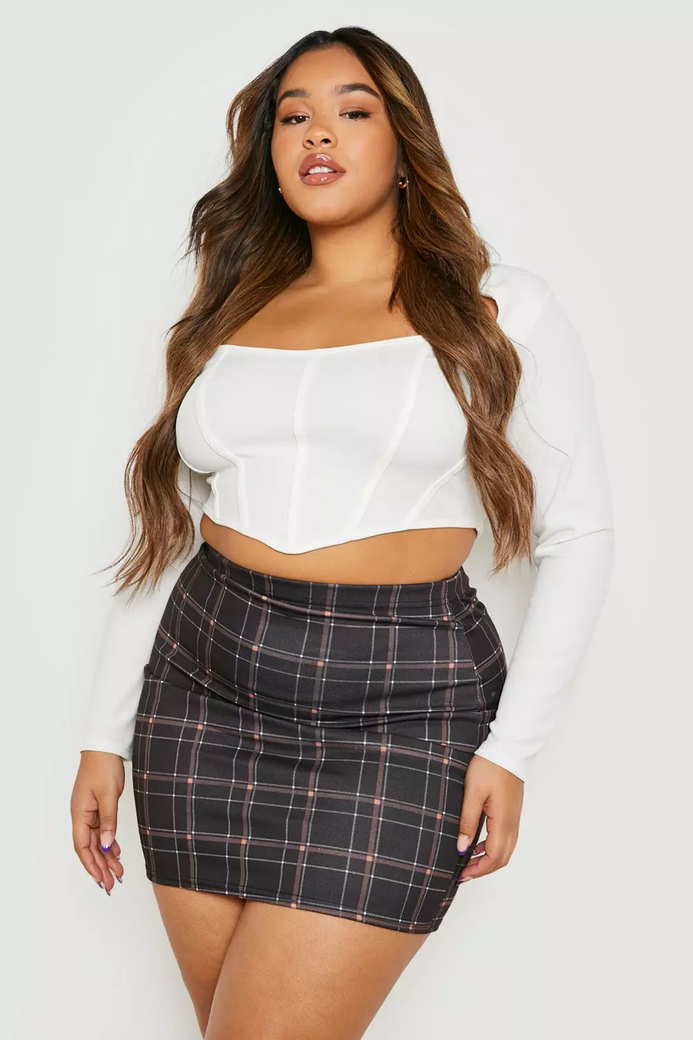 Plus size mini 2025 skirts near me