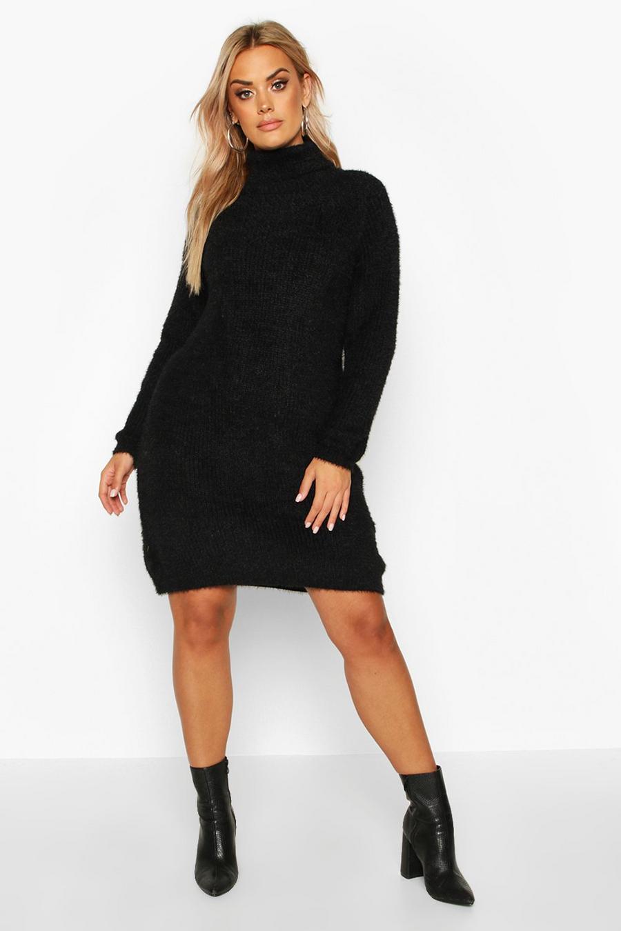 Plus Super Soft Knitted Mini Sweater Dress image number 1