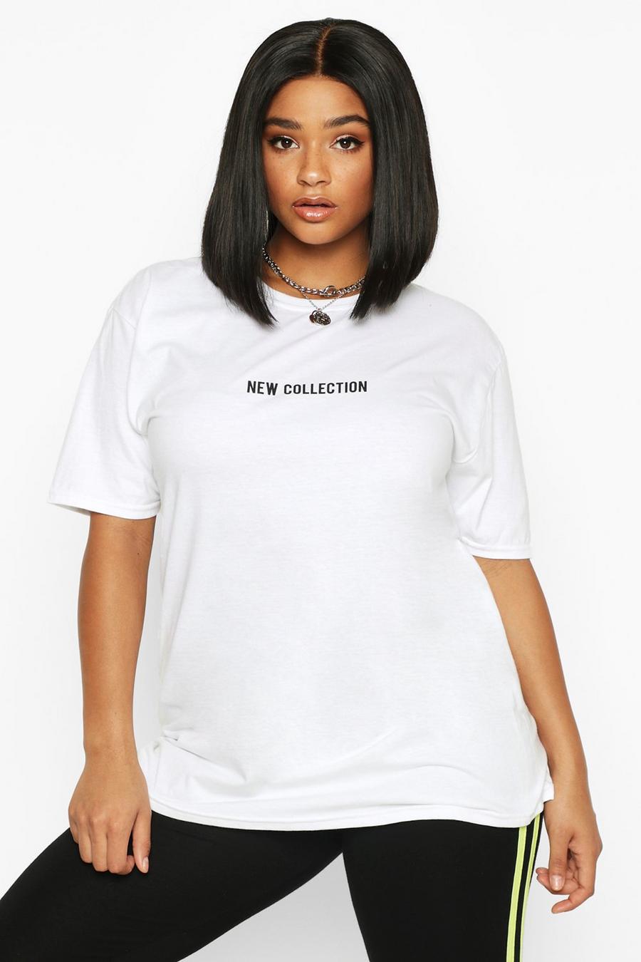Plus - "New Collection" T-shirt med slogan image number 1