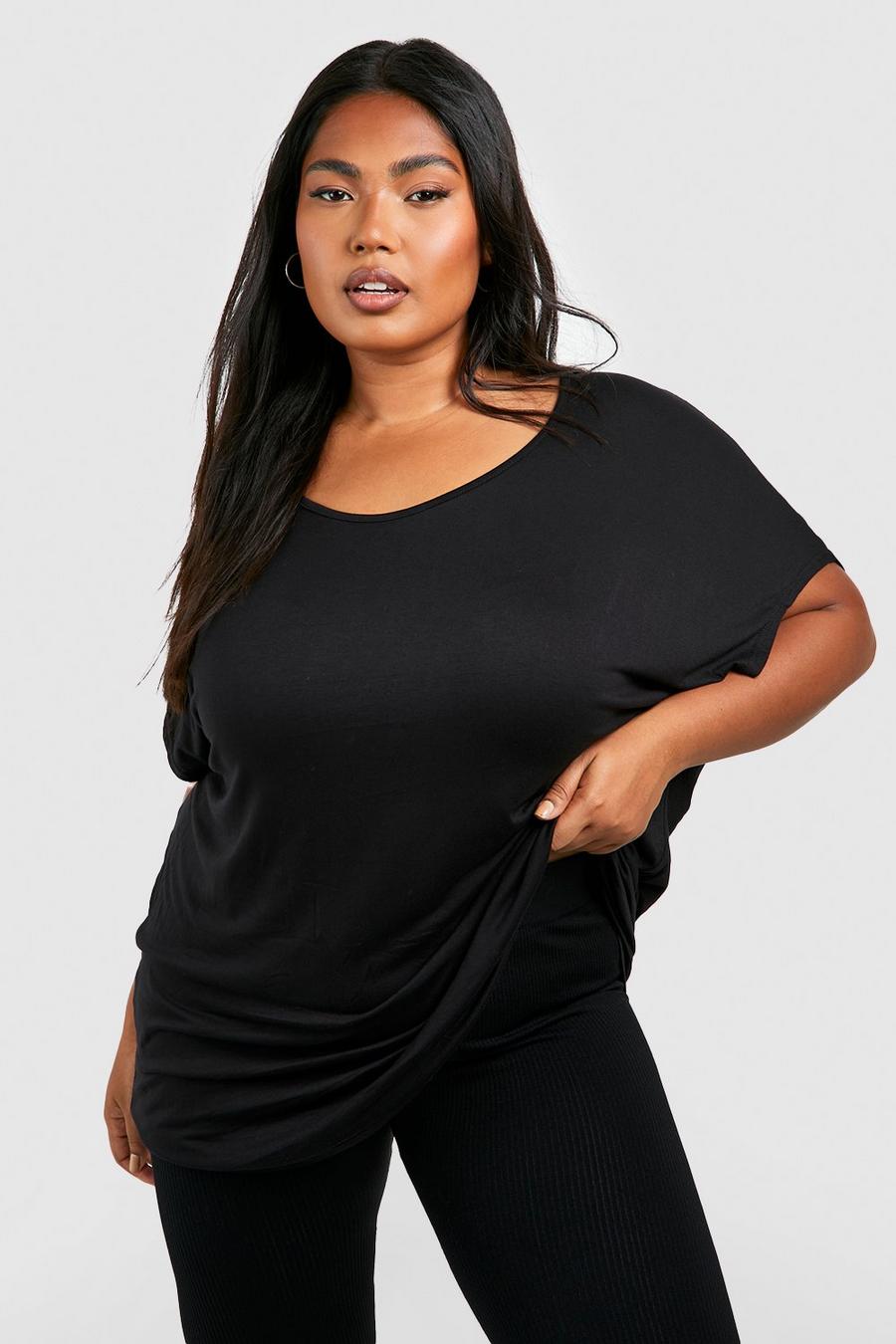 T-shirt Plus Size oversize, Black image number 1