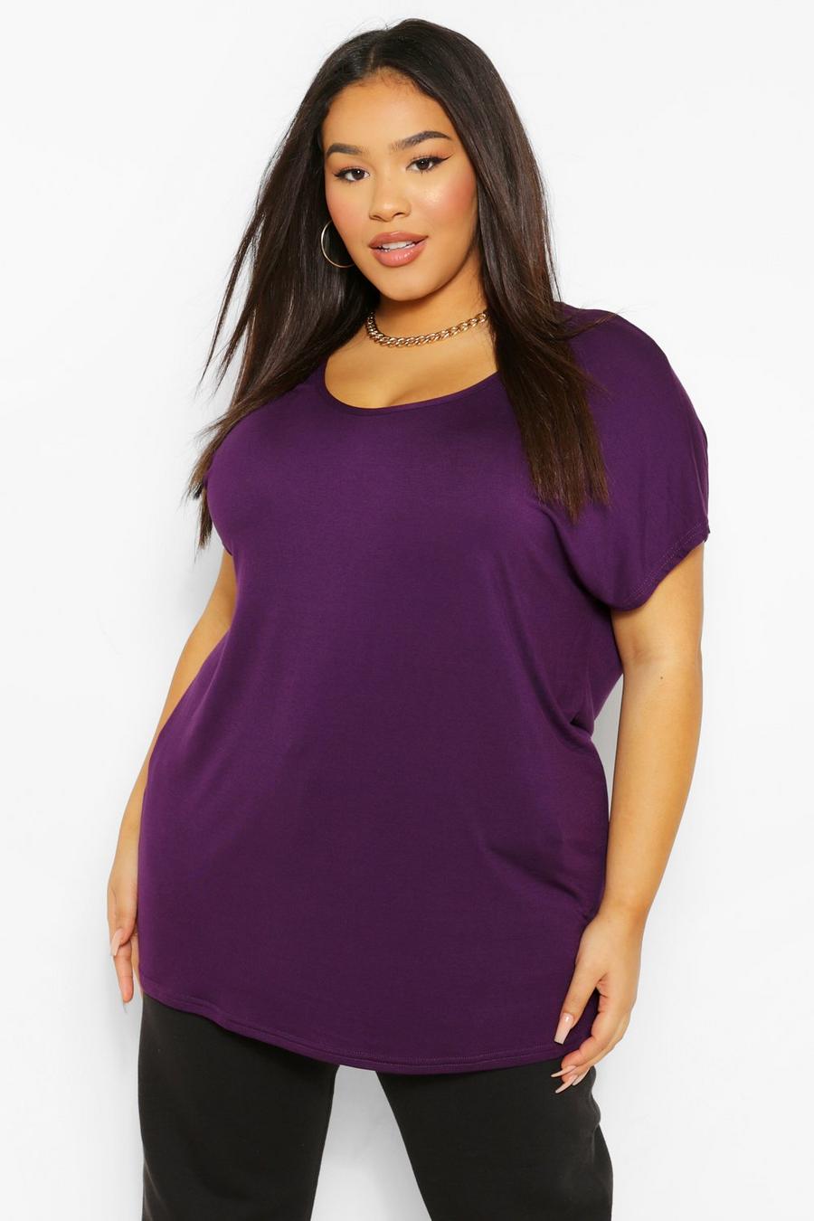 Grande taille - T-shirt oversize, Plum image number 1
