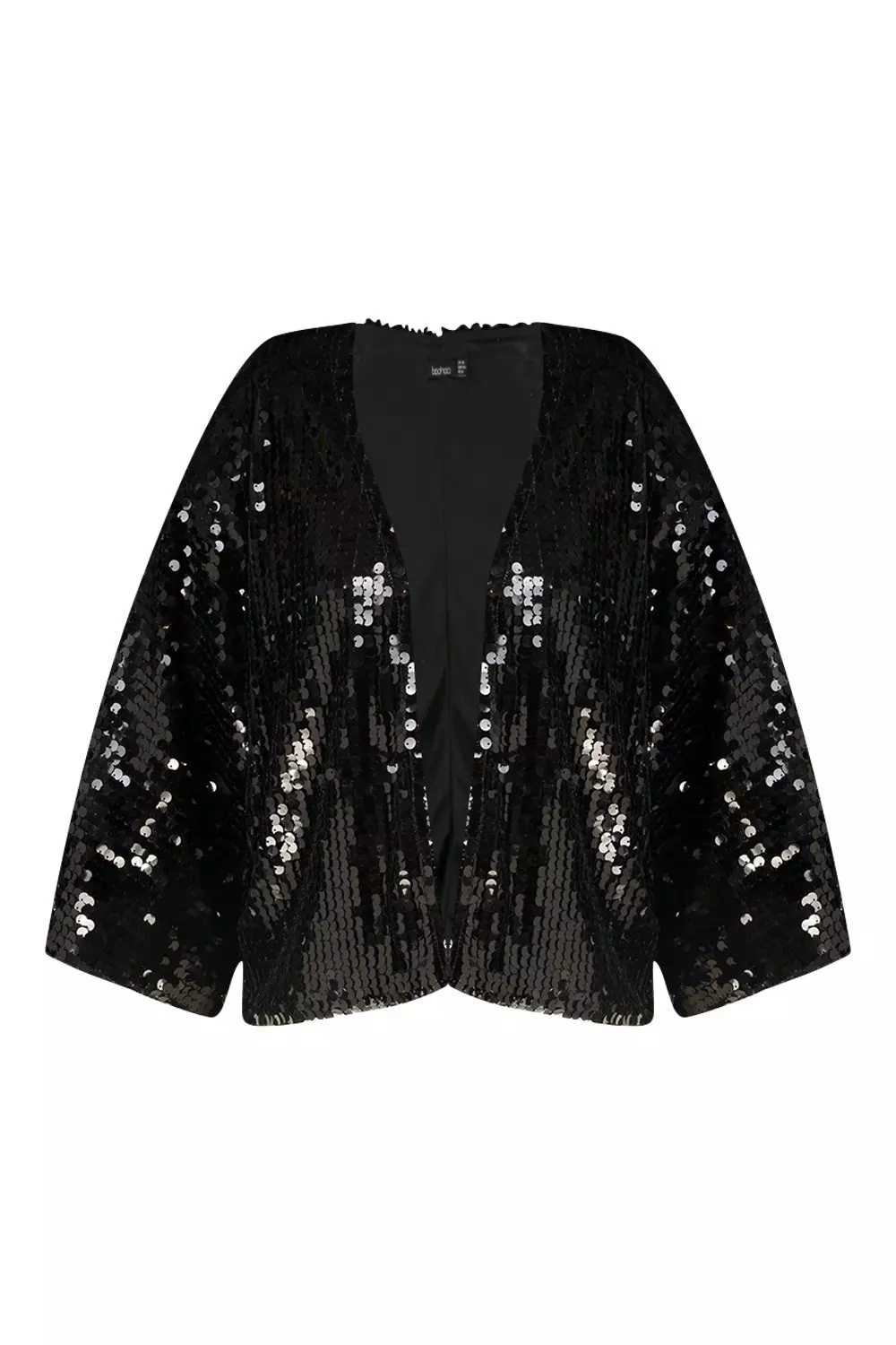 Black Plus Sequin Crop Jacket alternative image