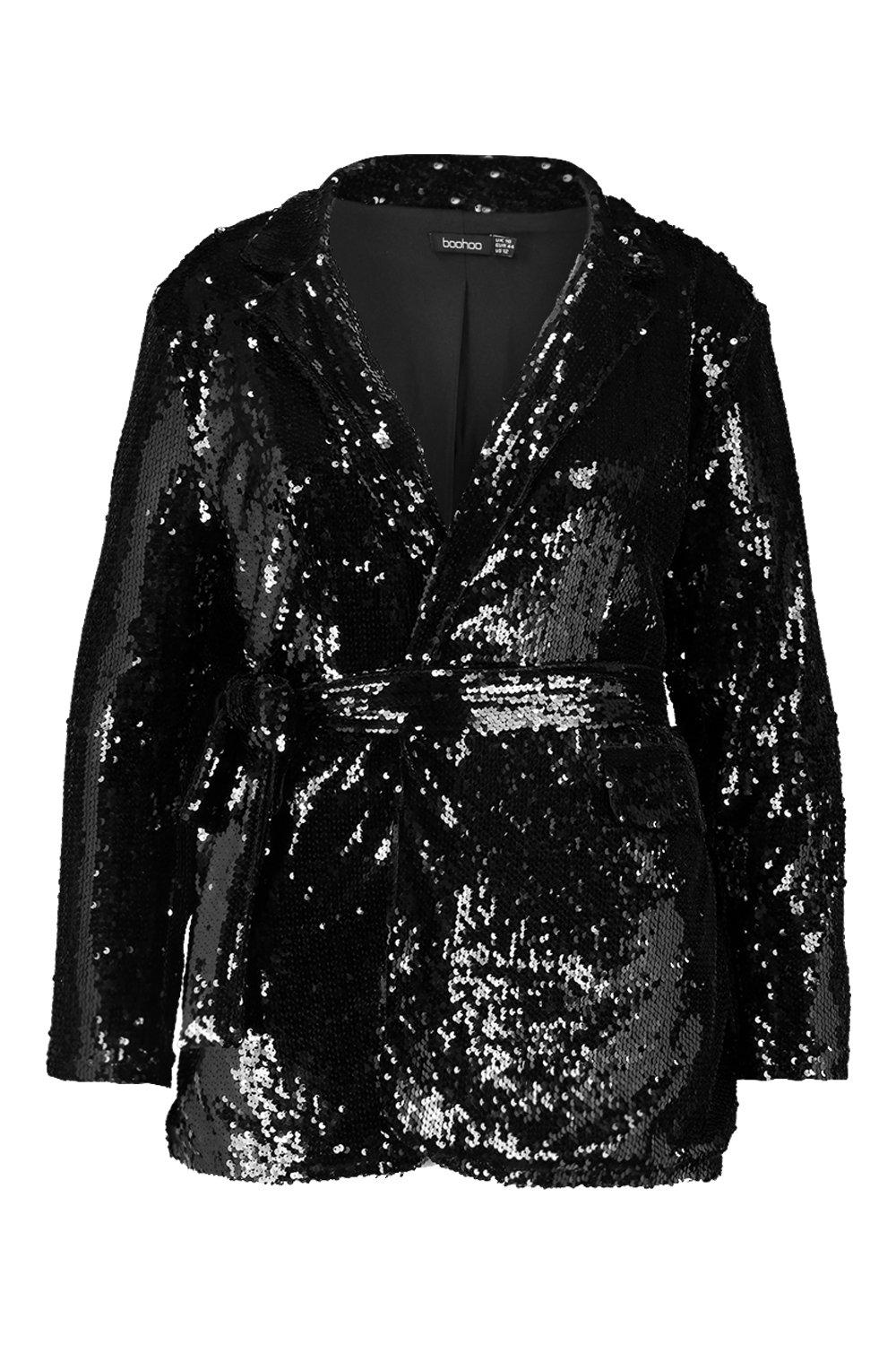 H and m sequin on sale jacket