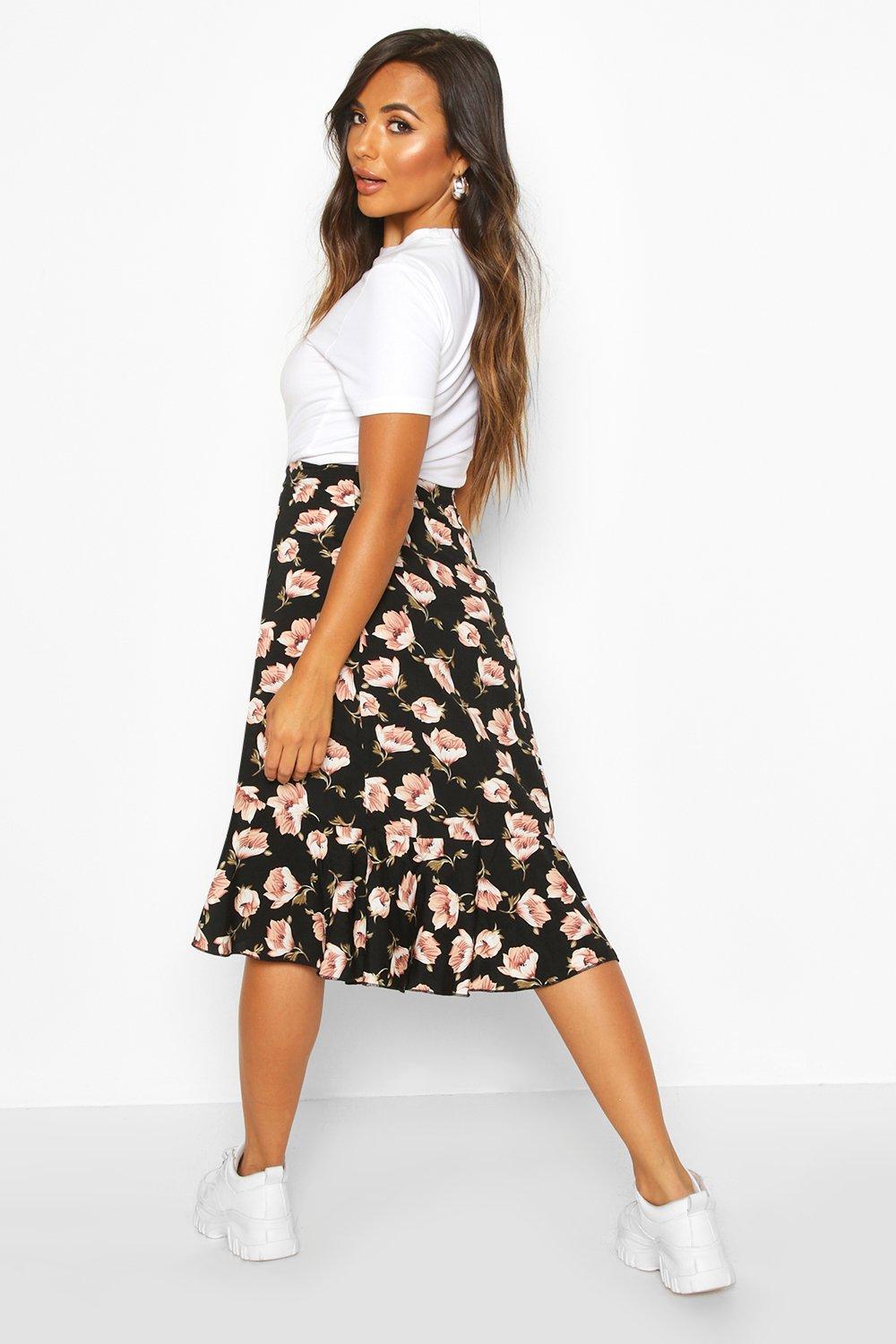 Midi rok bloemenprint new arrivals