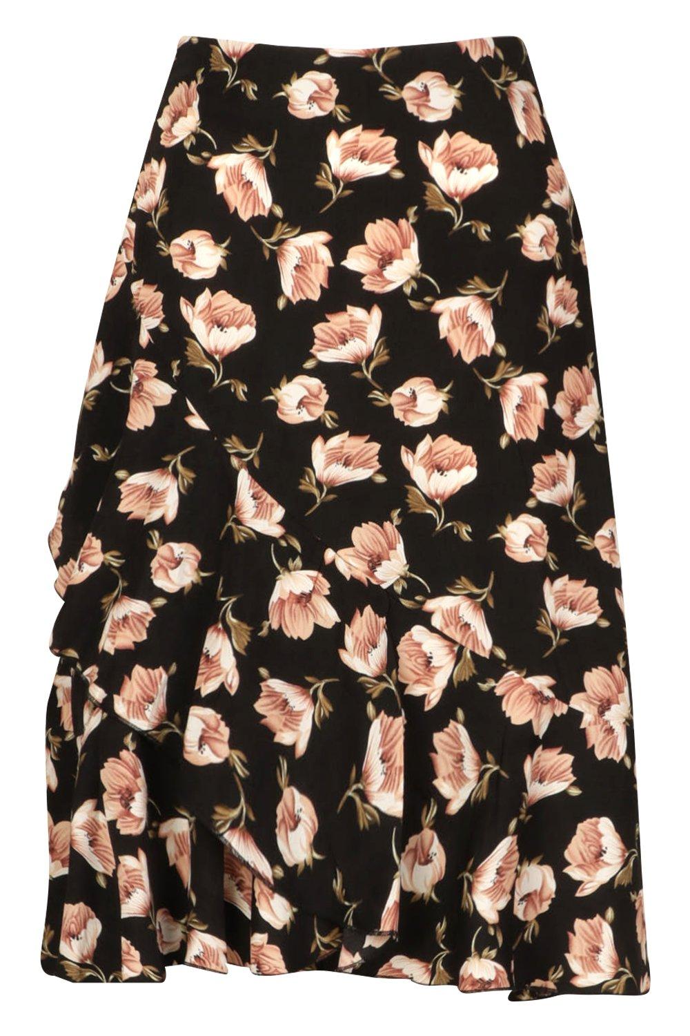 Dixie Shop Online Floral-print pure cotton midi skirt with ruffles Sito  Ufficiale