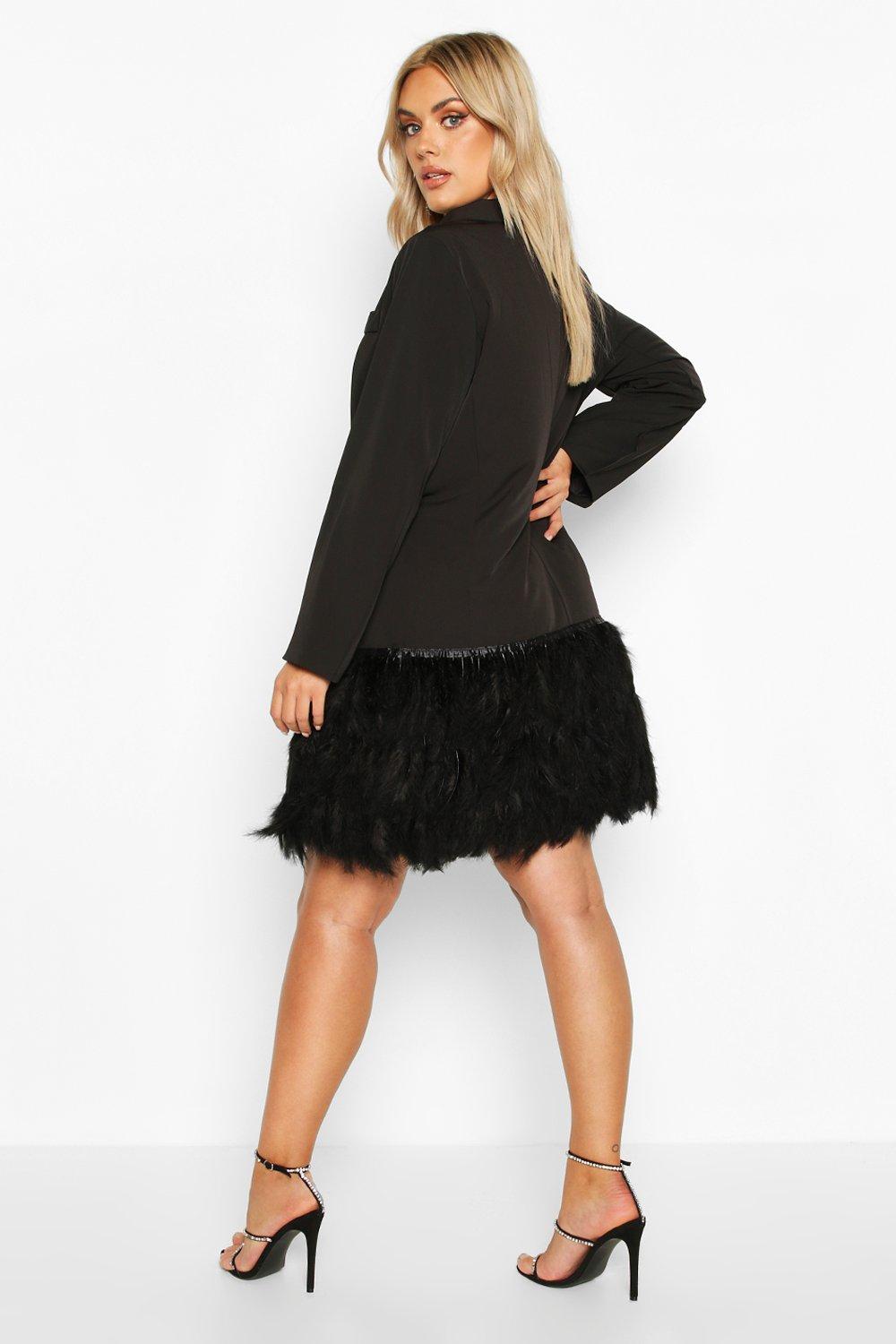 Feather skirt 2025 dress plus size