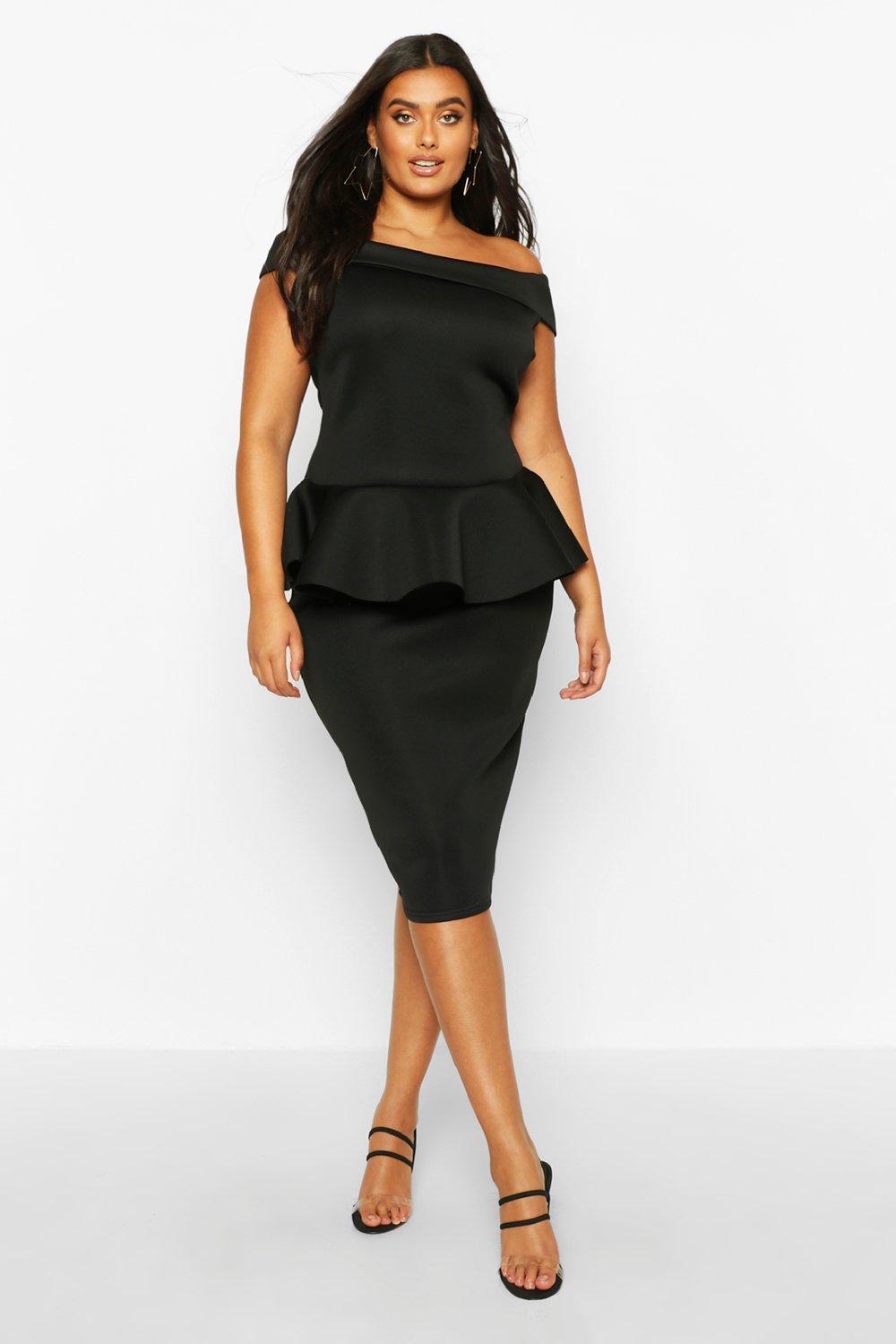 scuba peplum dress