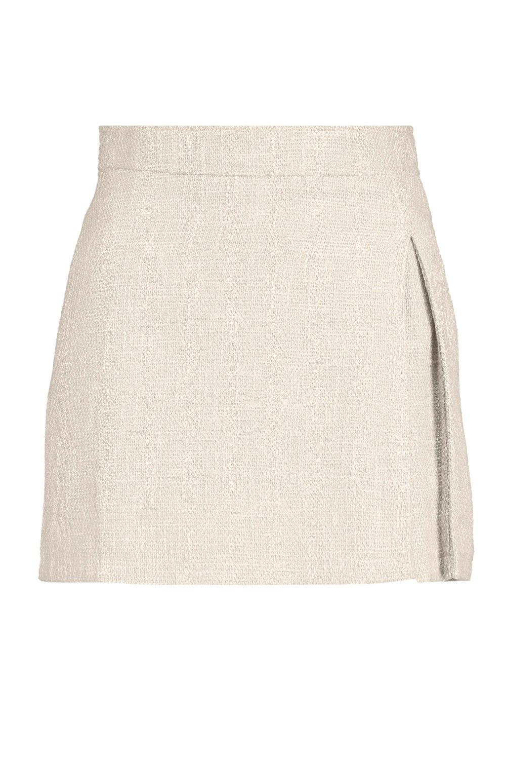 Tweed skirt outlet boohoo