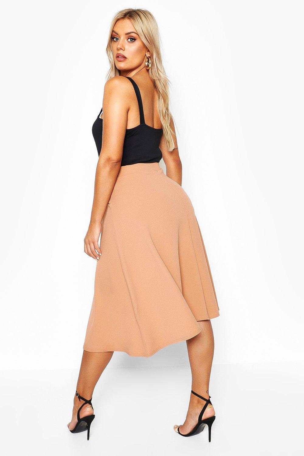 Midi skater shop skirt with pockets