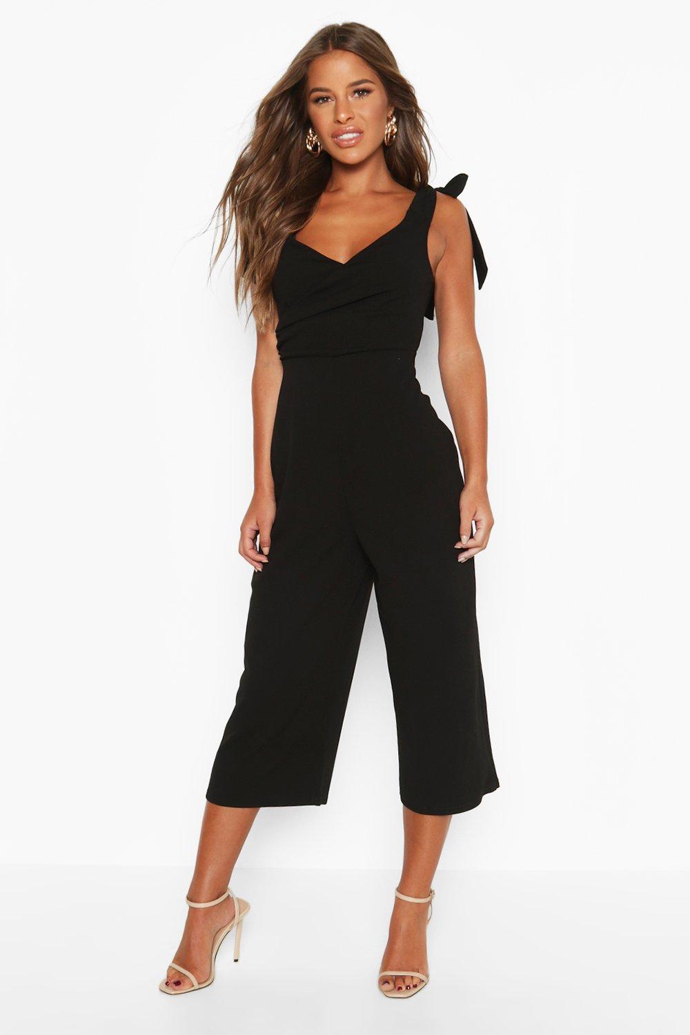 black culotte jumpsuit petite