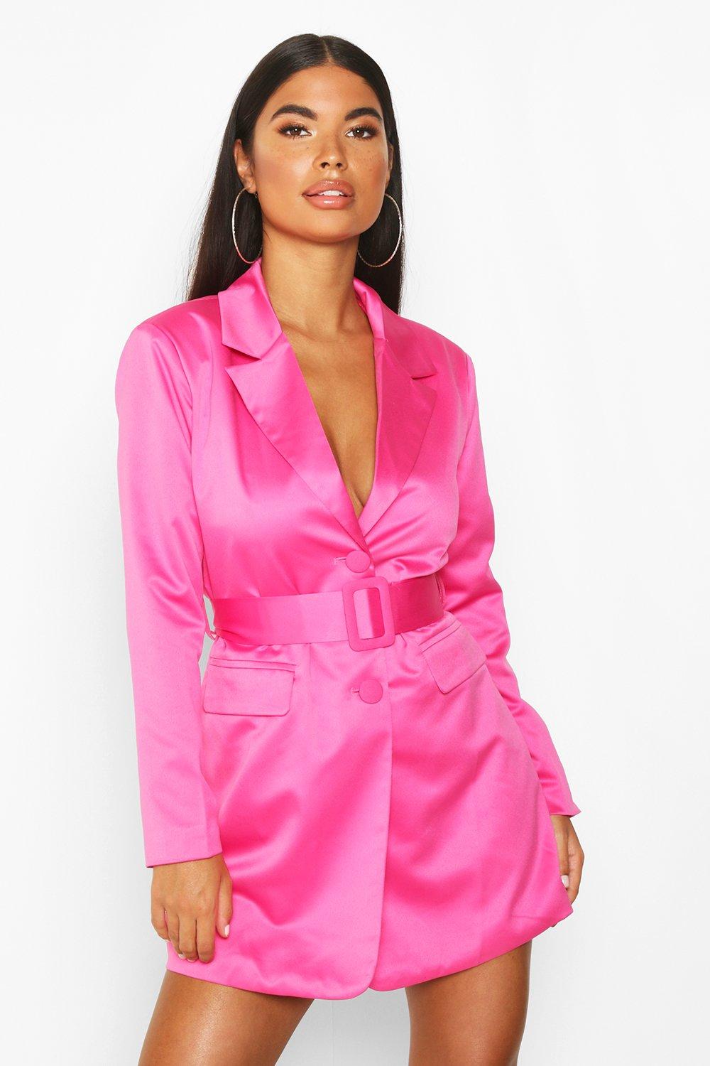 boohoo satin belted wrap dress