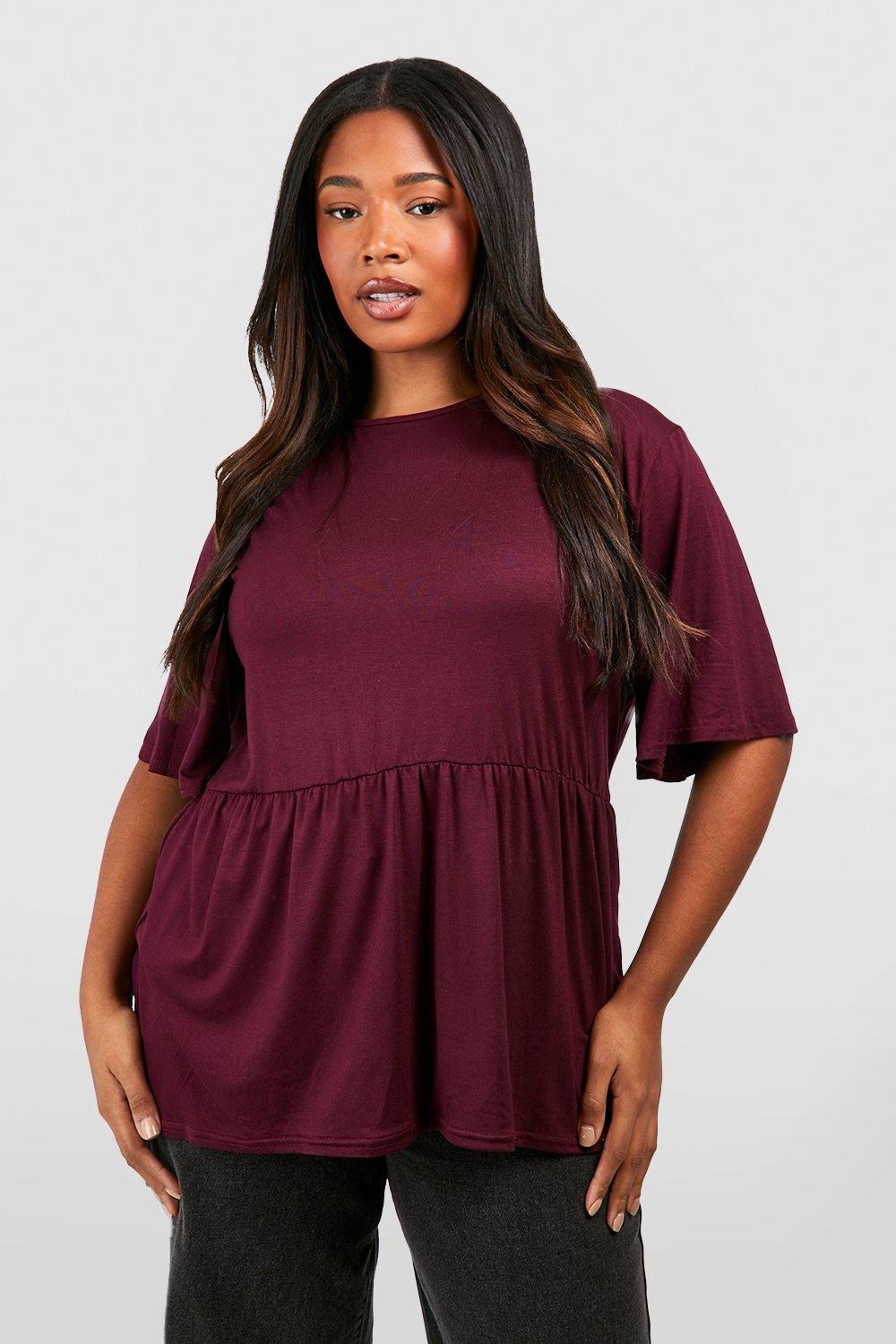 woven tops: Women's Plus Size Clothing