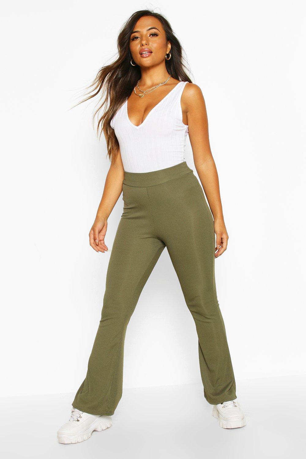 khaki flares