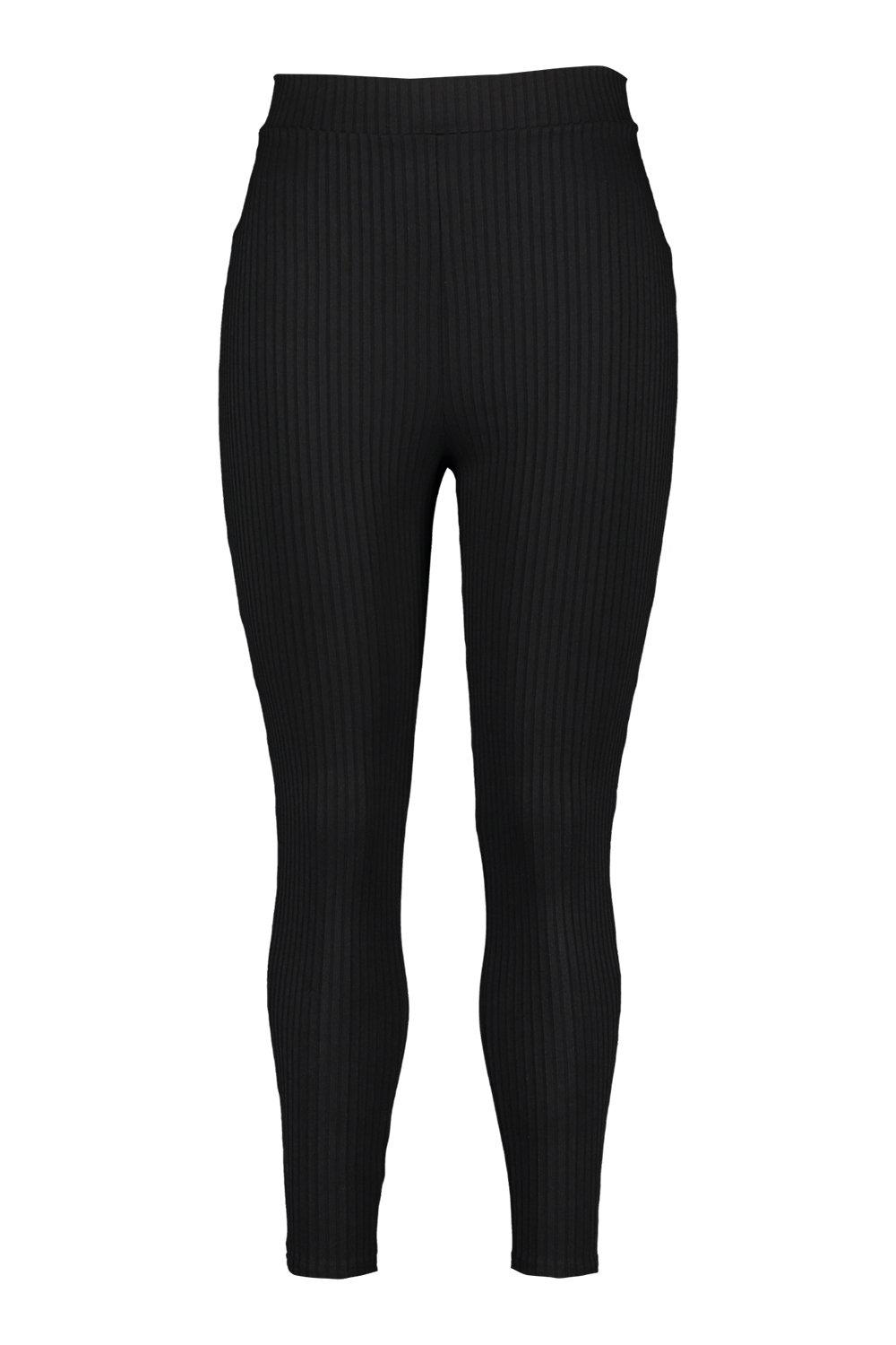 Plus Ribbed Stretch Leggings