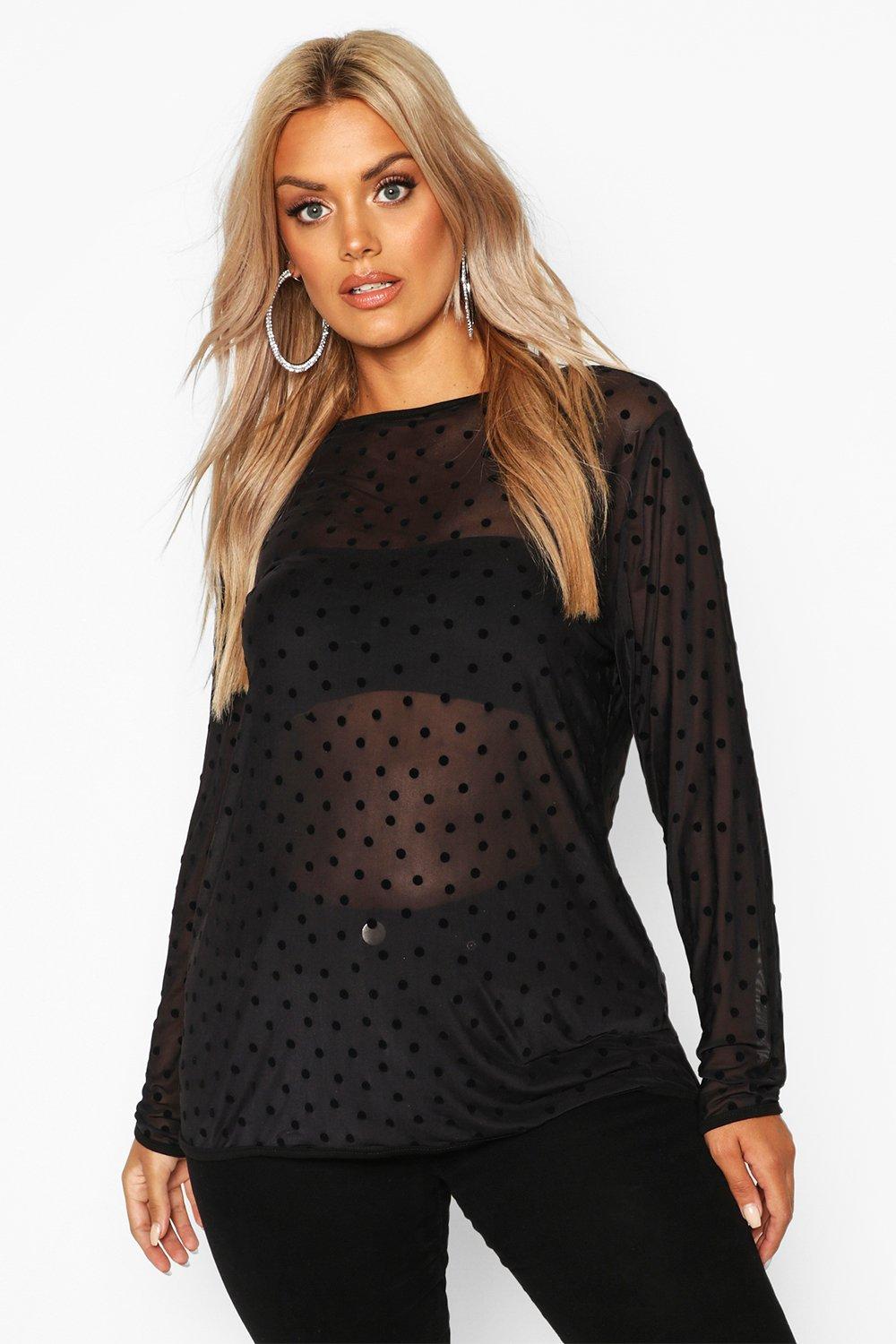 boohoo plus tops