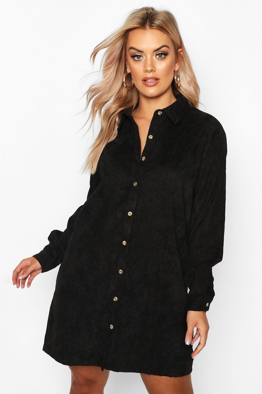 cord shirt dress