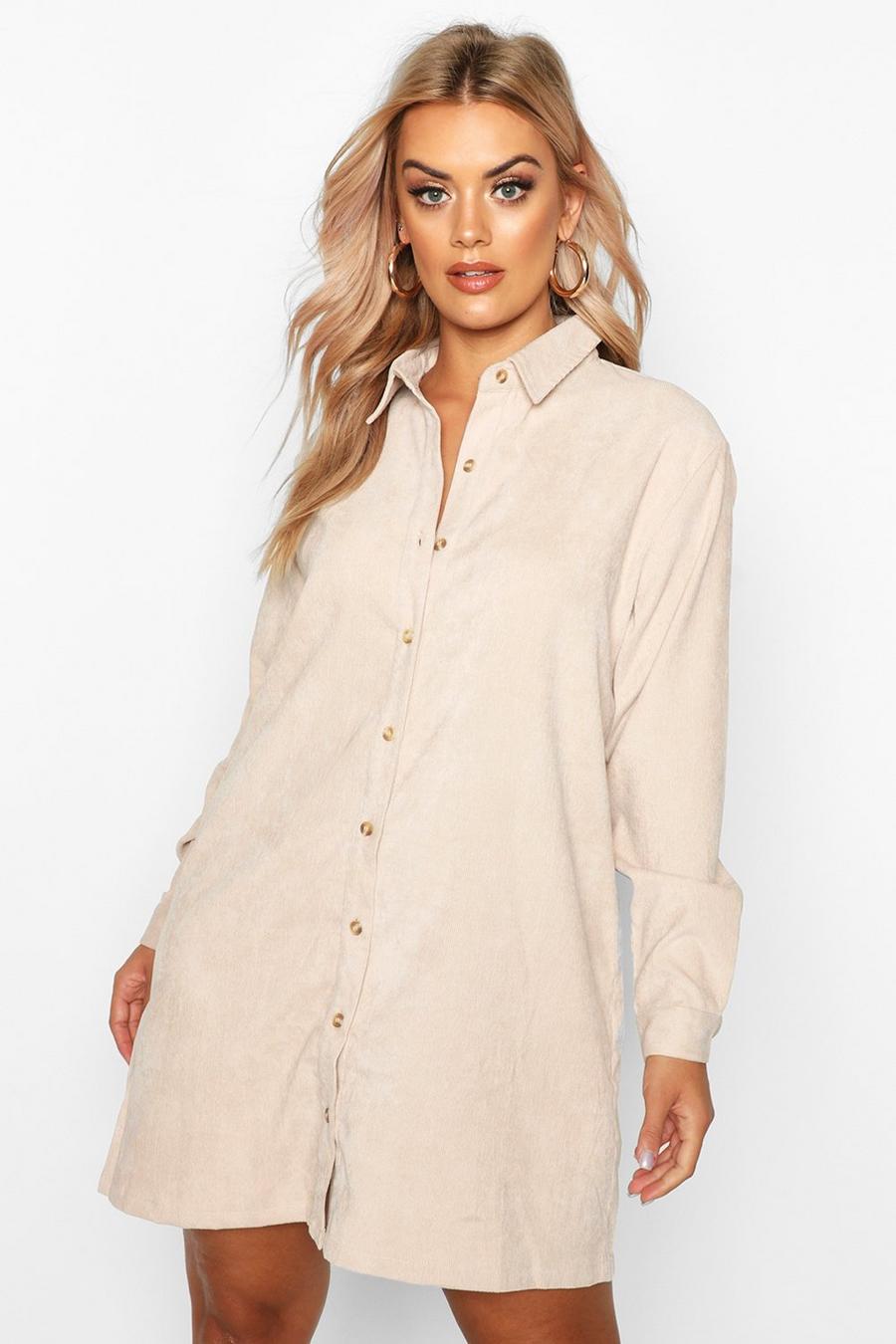 Stone Plus Baby Cord Shirt Dress image number 1