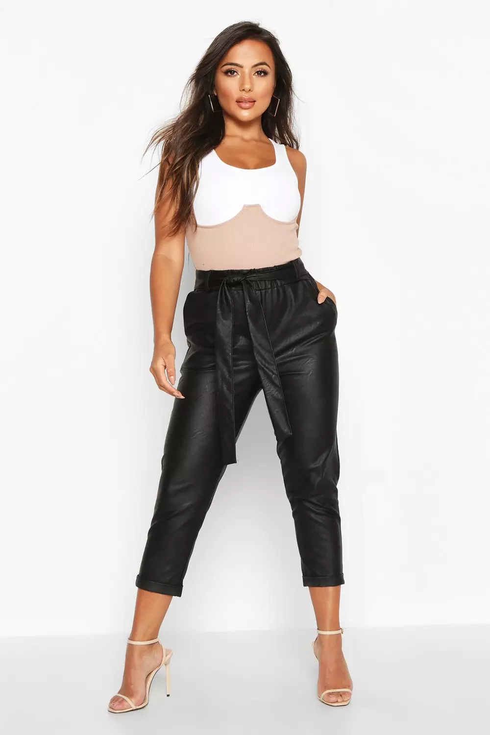 petite pu trousers