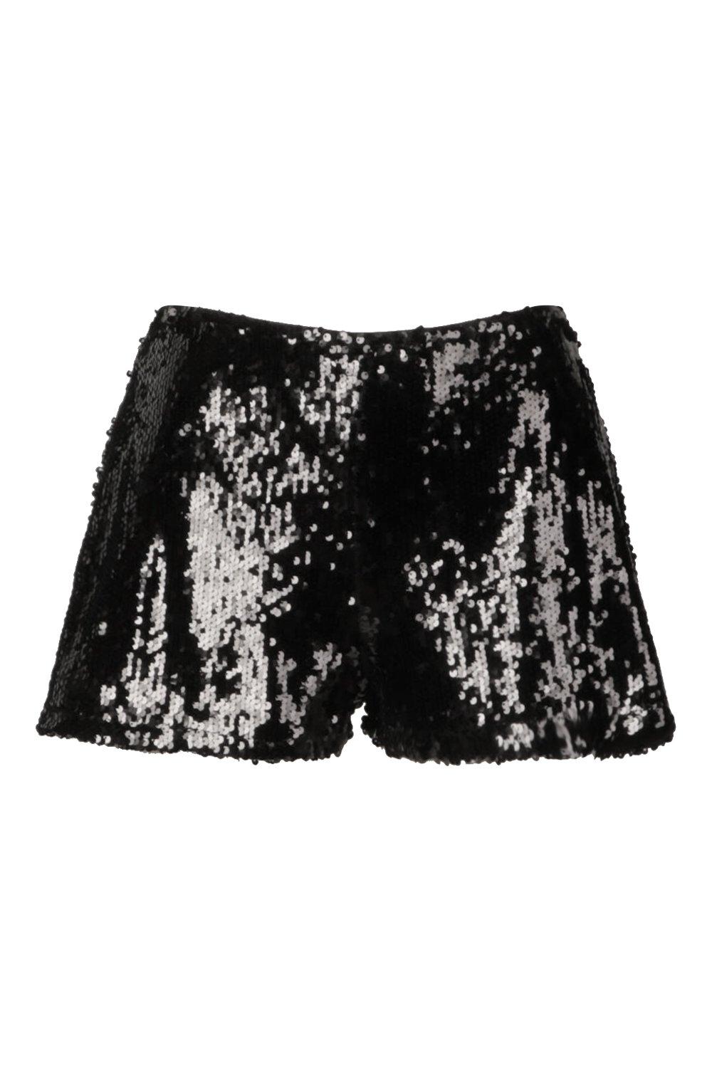 Girls black hot sale sequin shorts