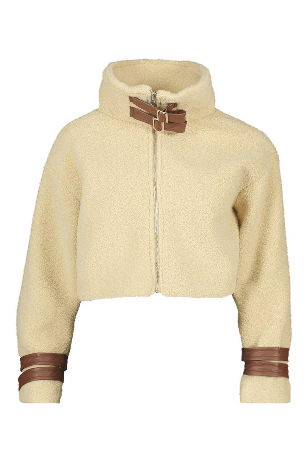 Veste fashion courte teddy